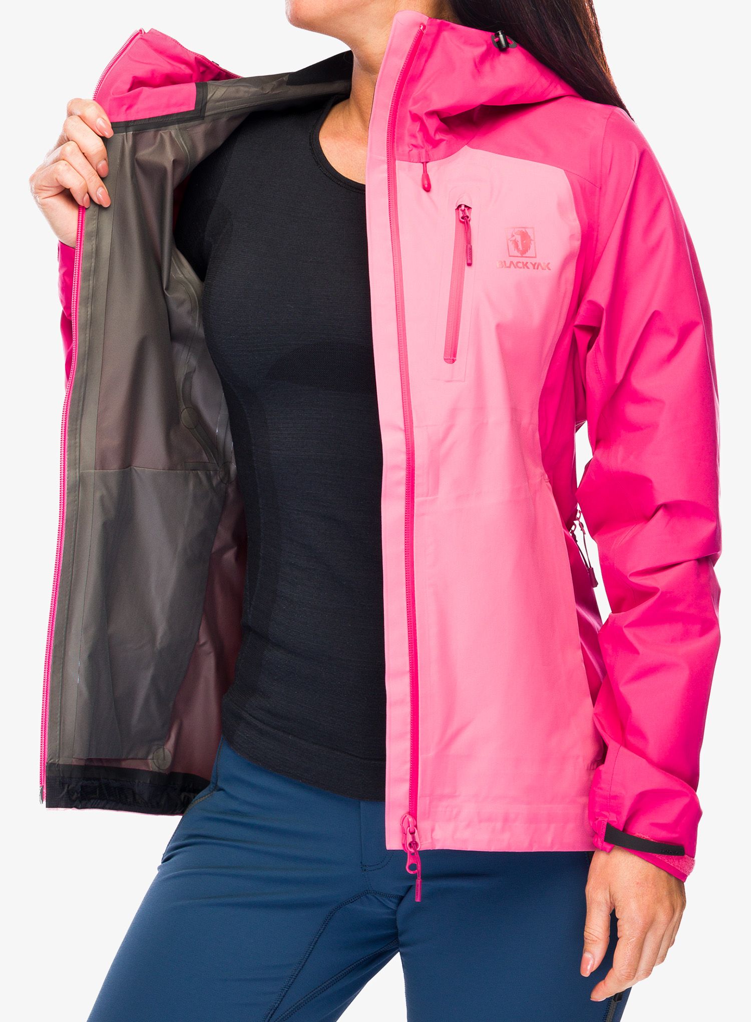 Ženska nepremočljiva jakna BlackYak Zebu Jacket - honey suckle