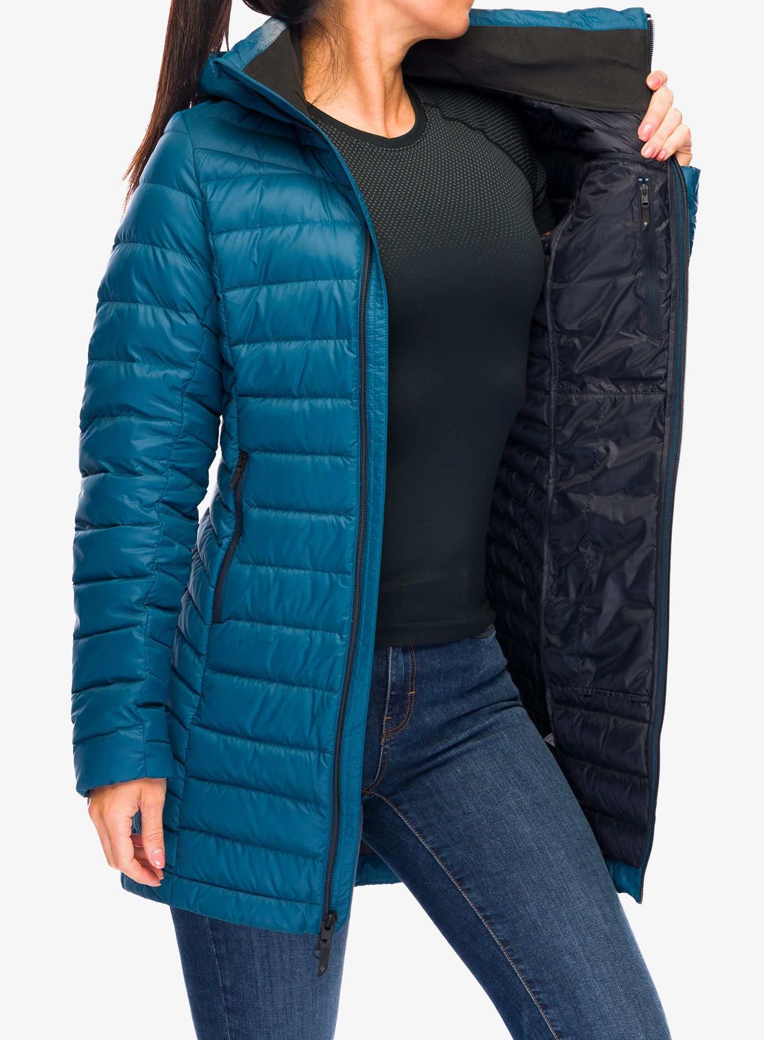 Ženski plašč Black Diamond Access Full Length Dwn Parka - azurite