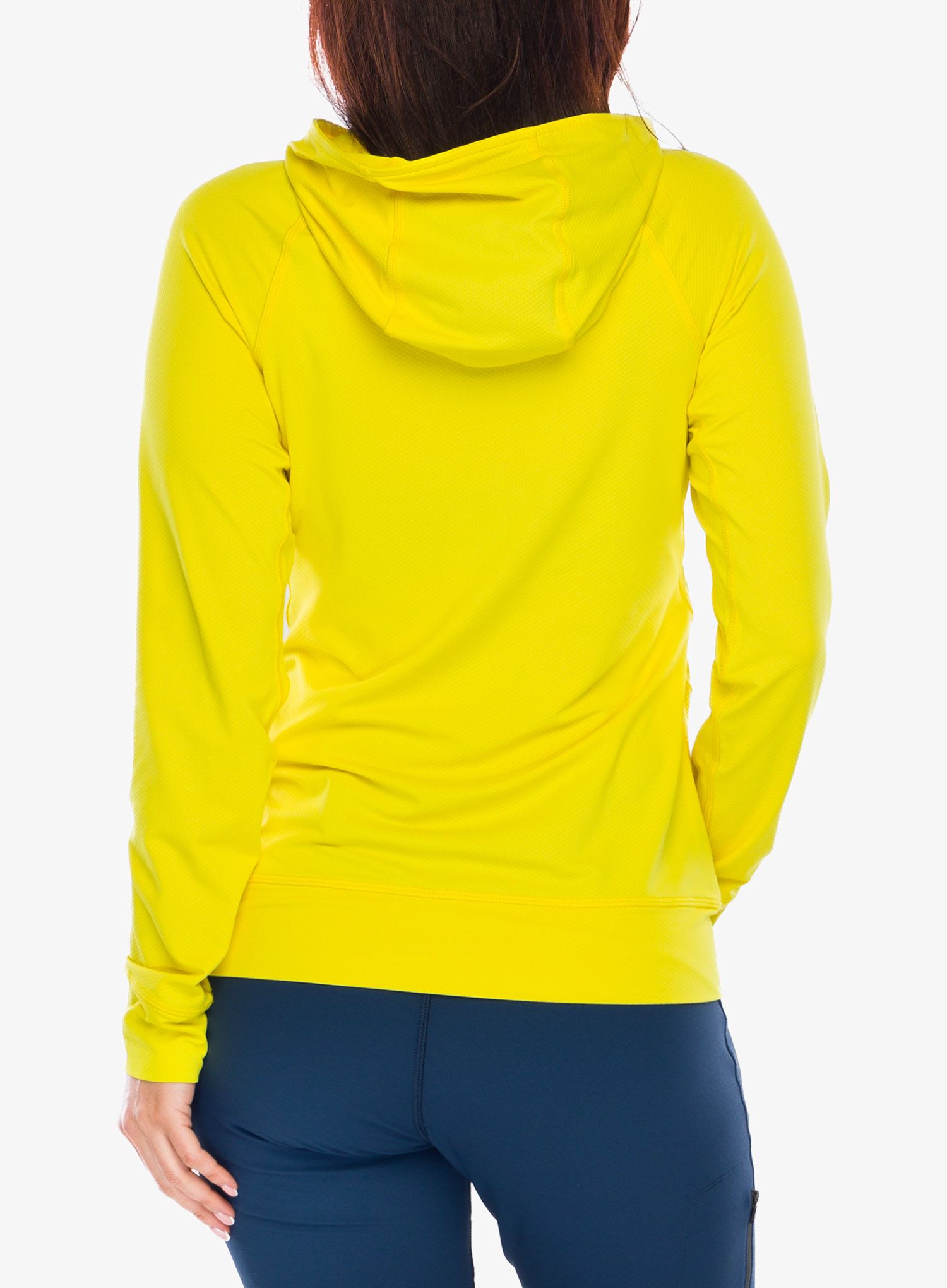 Ženska jopa s kapuco Black Diamond Alpenglow Hoody - clean yellow