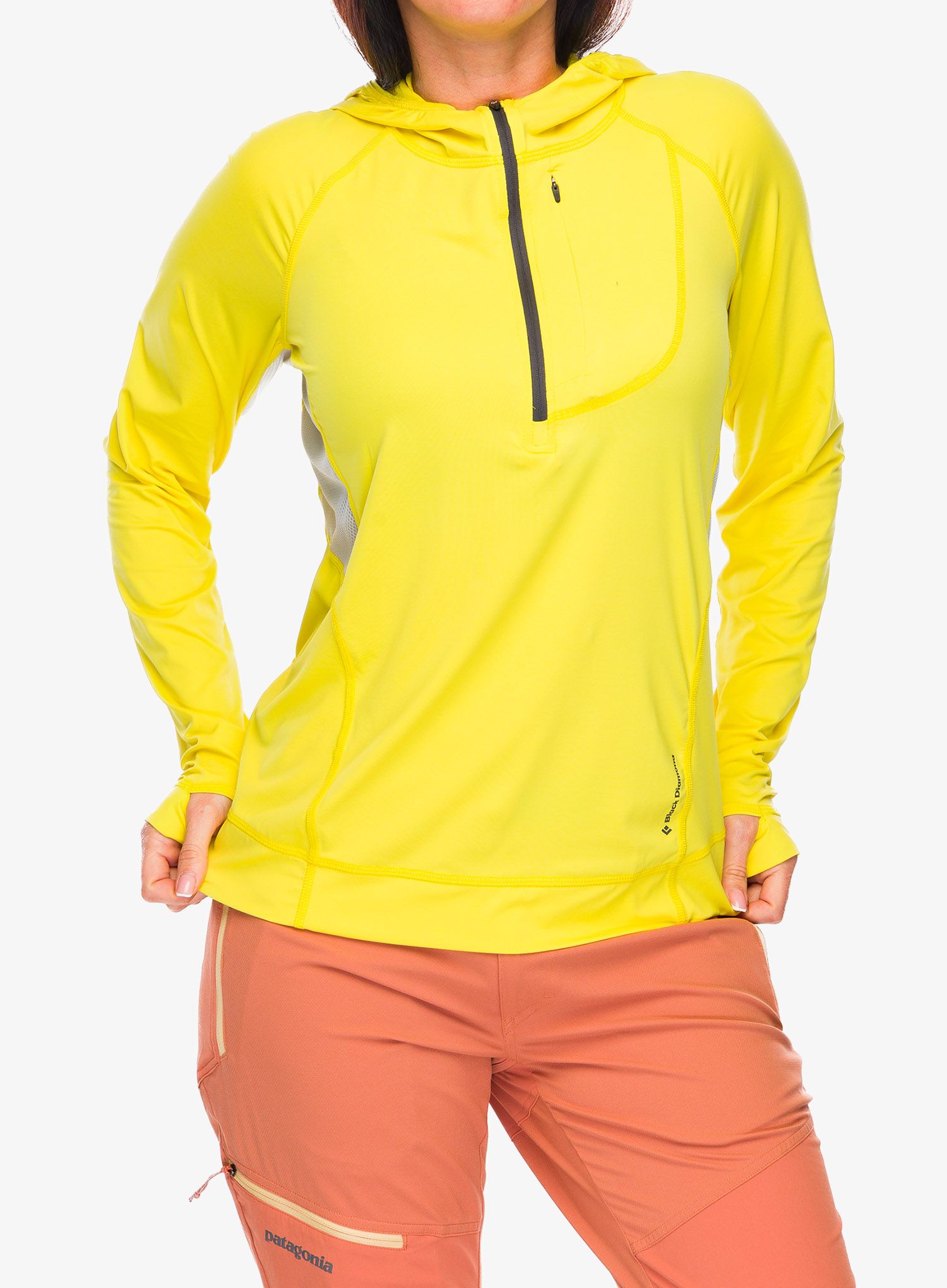 Ženska jopica Black Diamond Alpenglow Pro Hoody - clean yellow