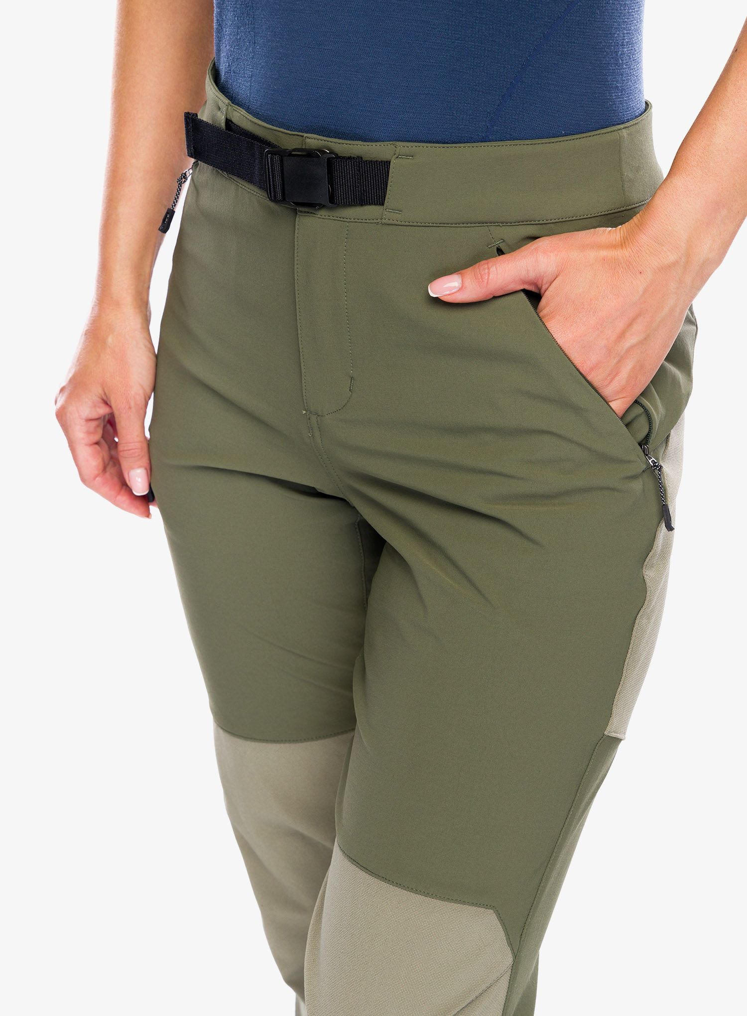 Ženske treking hlače Black Diamond Alpine Hybrid Pants - tundra/pine smoke