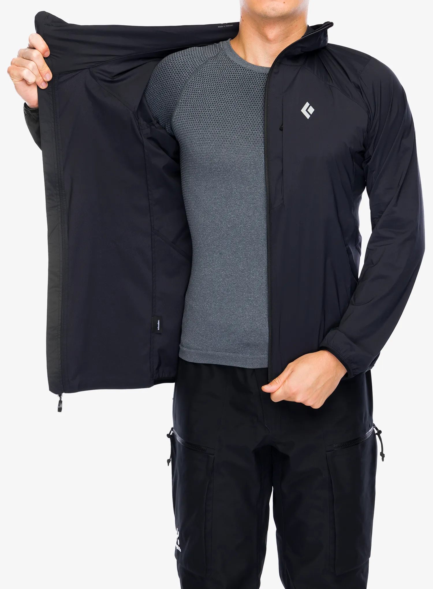Softshell jakna Black Diamond Alpine Start Hoody - black/black