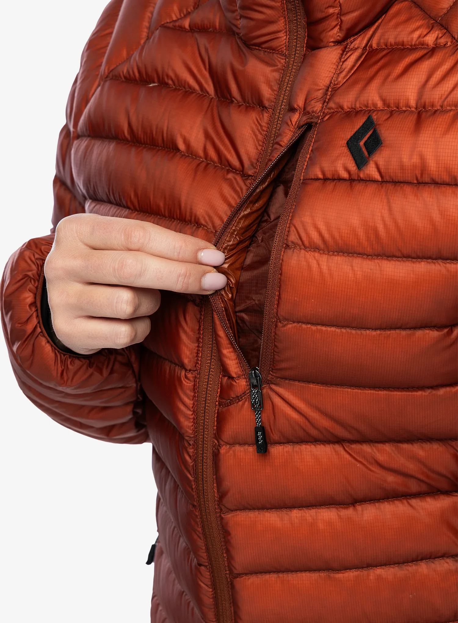 Ženska puhovka Black Diamond Approach Down Hoody - burnt sienna