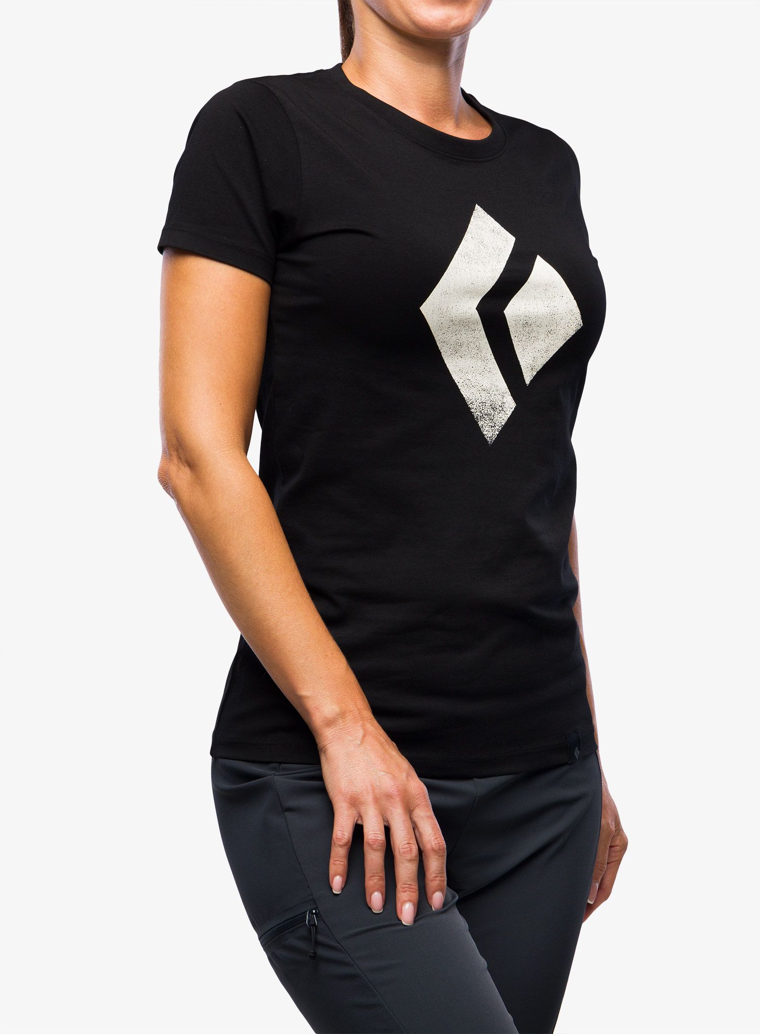 Ženska majica Black Diamond Chalked Up Tee S/S - black