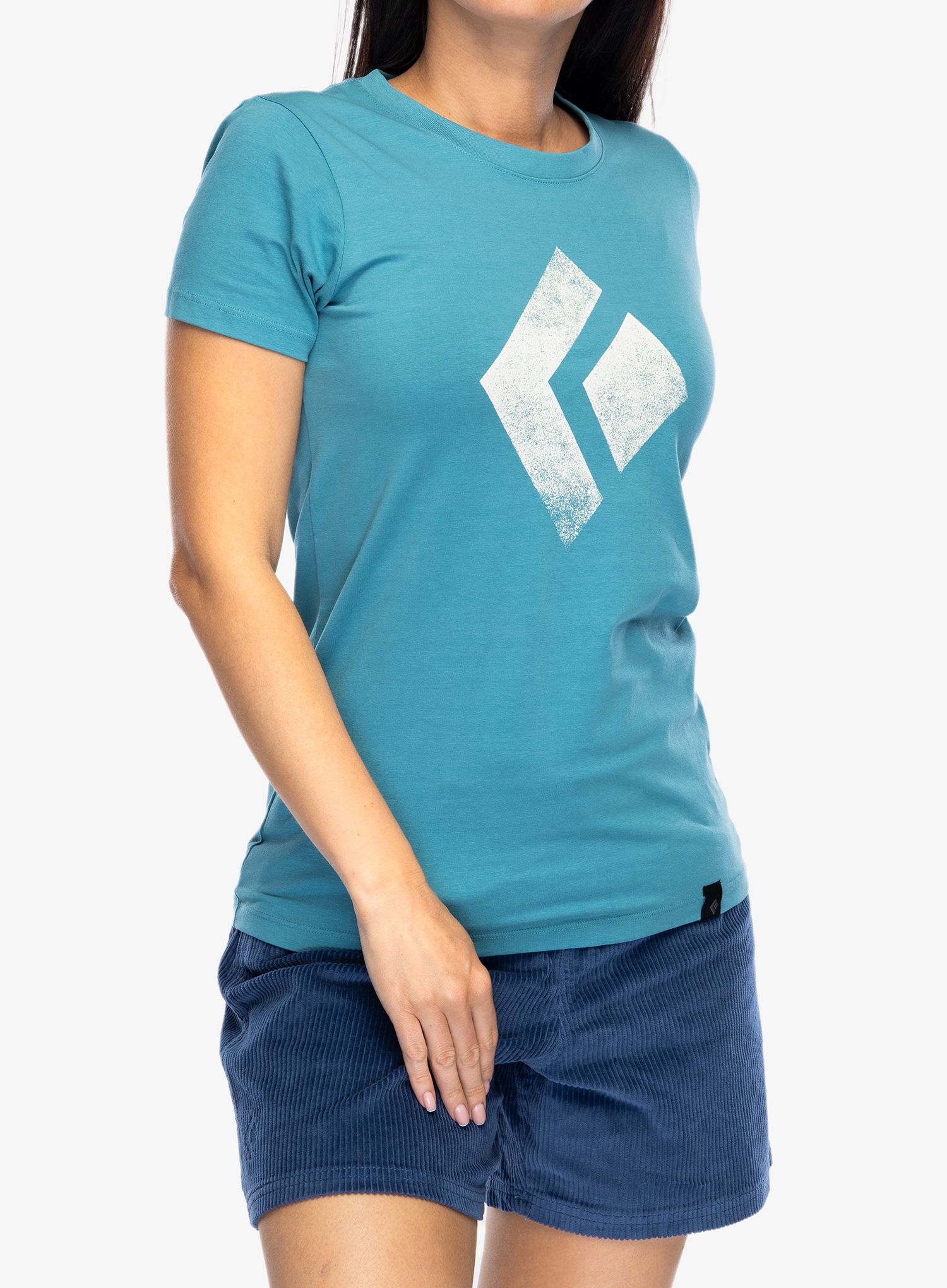 Ženska majica Black Diamond Chalked Up Tee S/S - cerulean blue