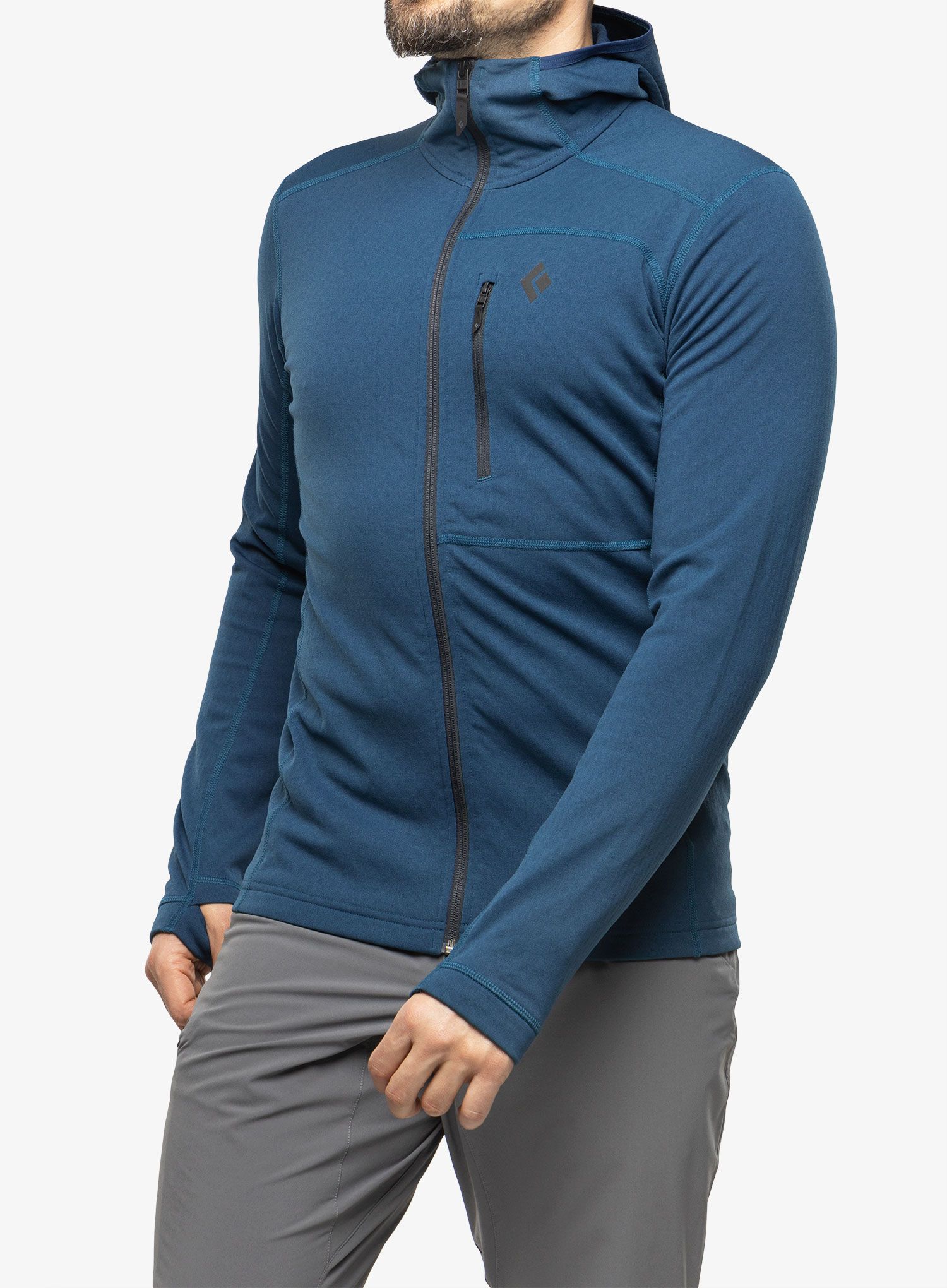 Jopica s kapuco Black Diamond Coefficient Fleece Hoody - azurite