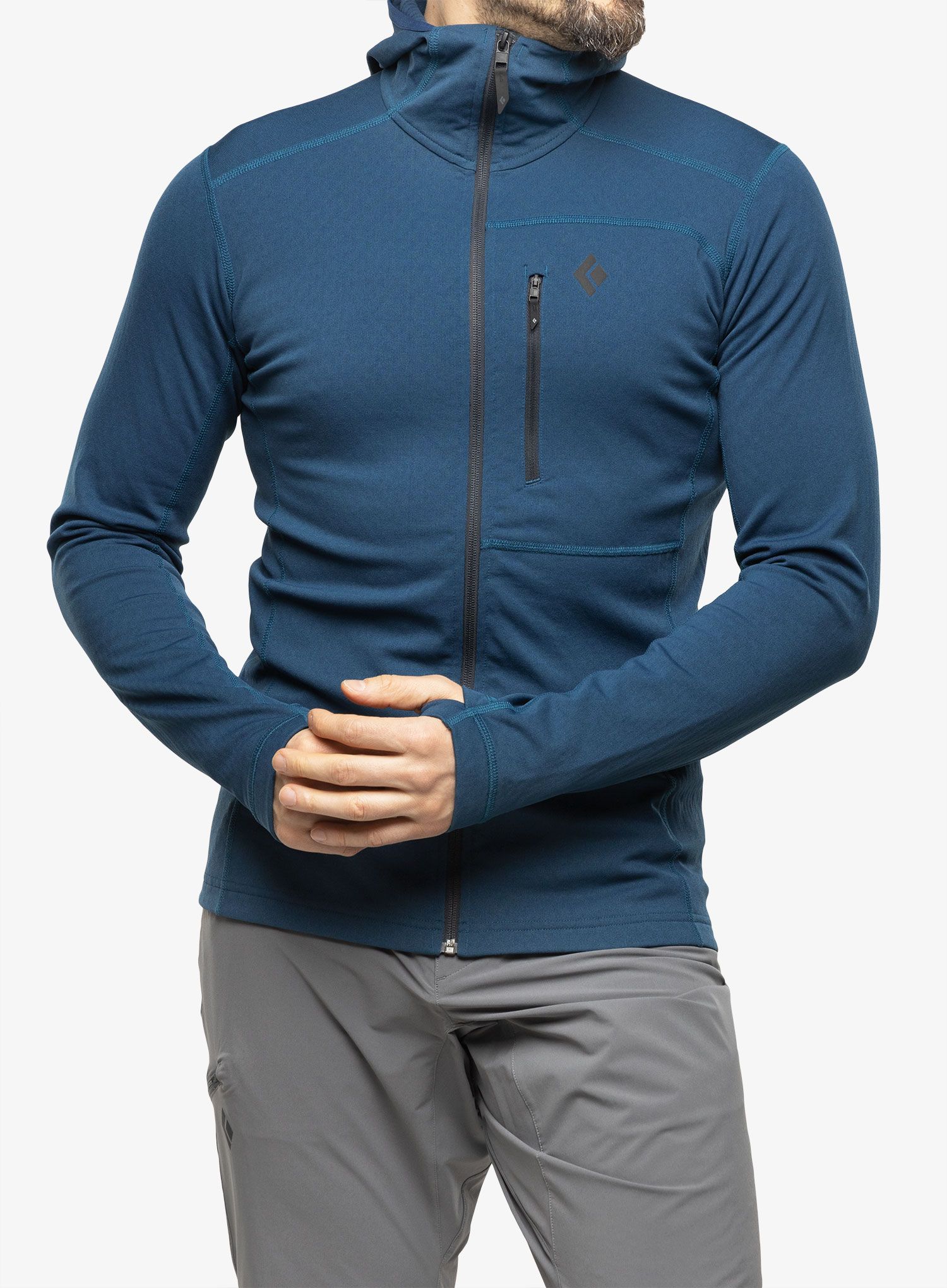 Jopica s kapuco Black Diamond Coefficient Fleece Hoody - azurite