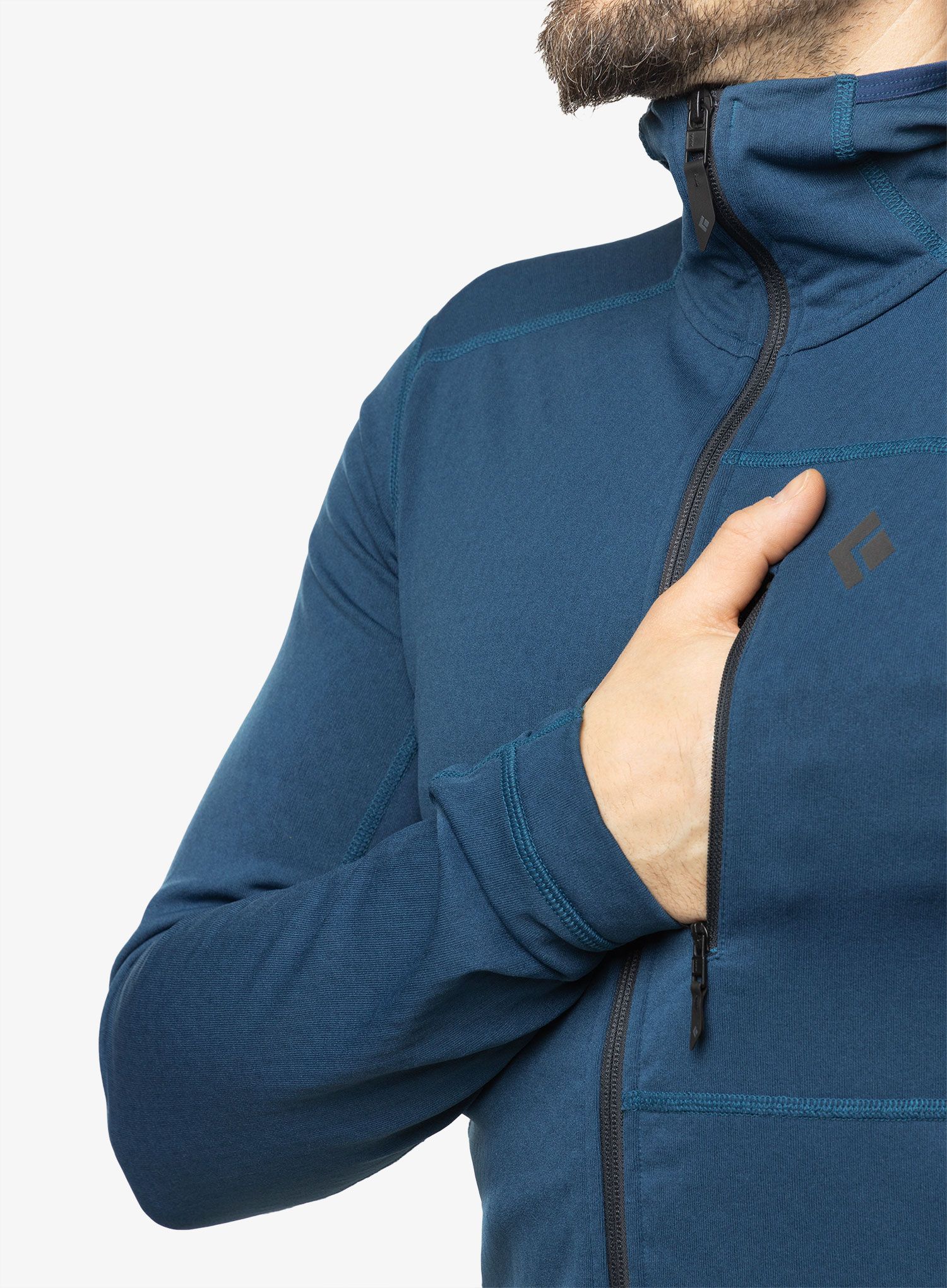Jopica s kapuco Black Diamond Coefficient Fleece Hoody - azurite
