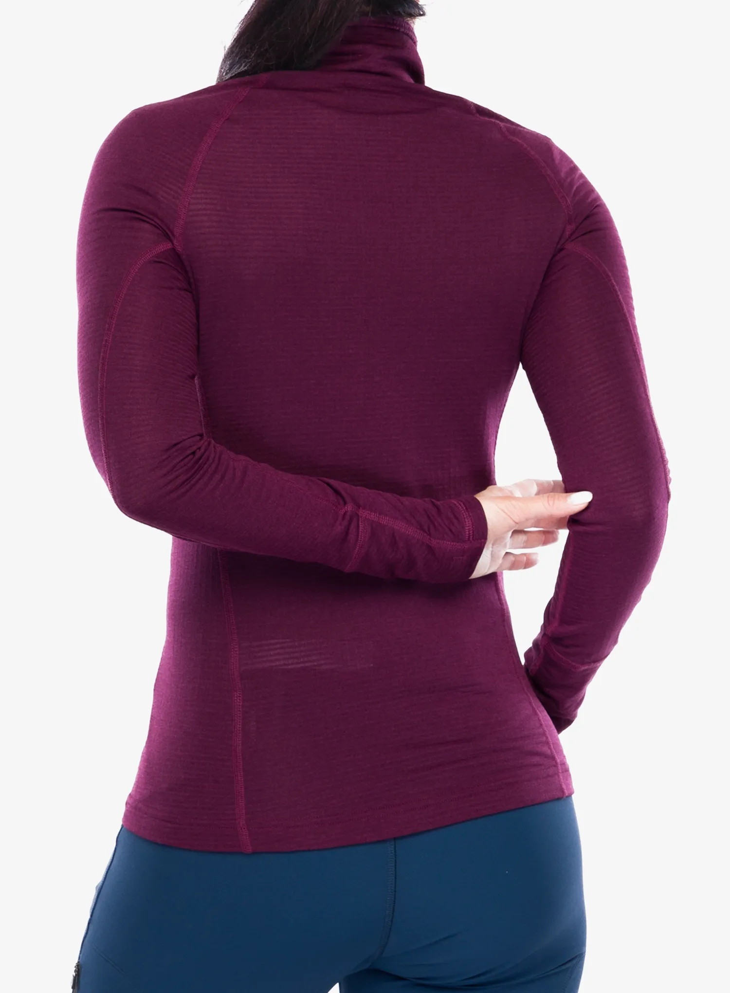 Ženska termo flis jopa Black Diamond Coefficient LT Quarter Zip Pullover - blackberry