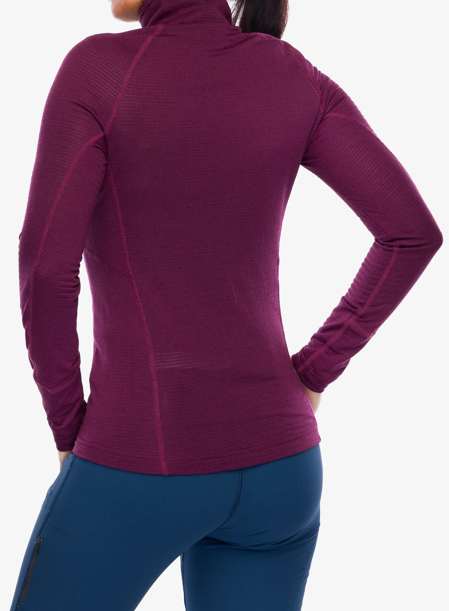 Ženska termo flis jopa Black Diamond Coefficient LT Quarter Zip Pullover - blackberry
