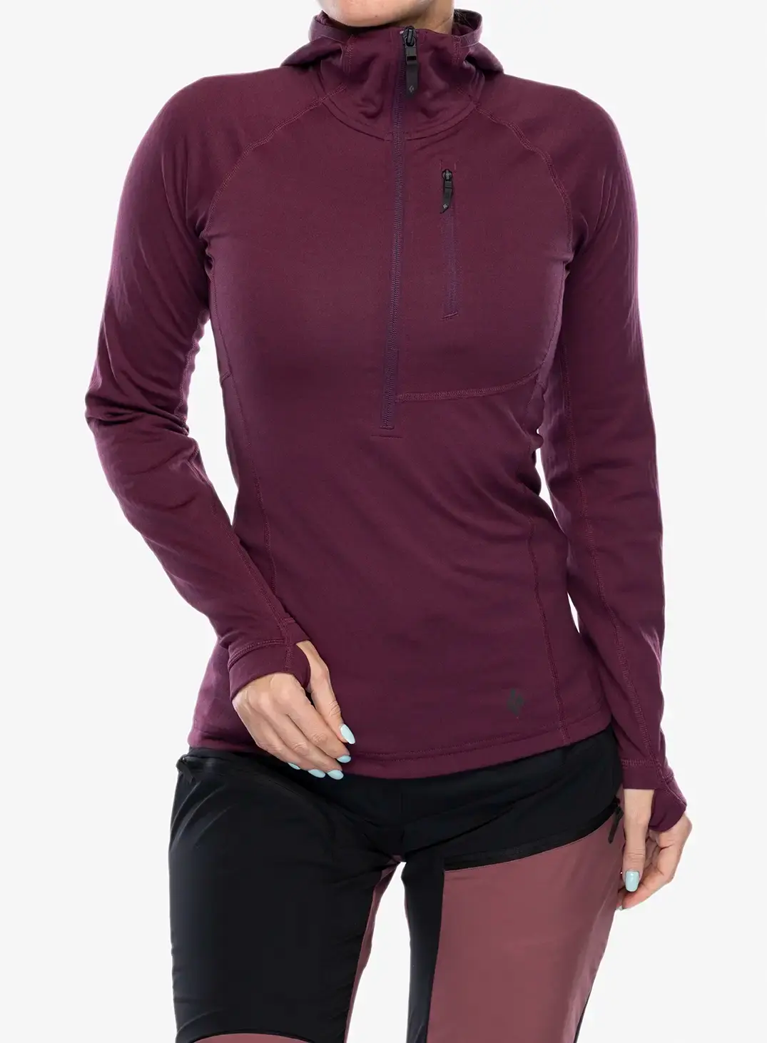 Ženska jopa s kapuco Black Diamond Coefficient QZ Hoody - blackberry