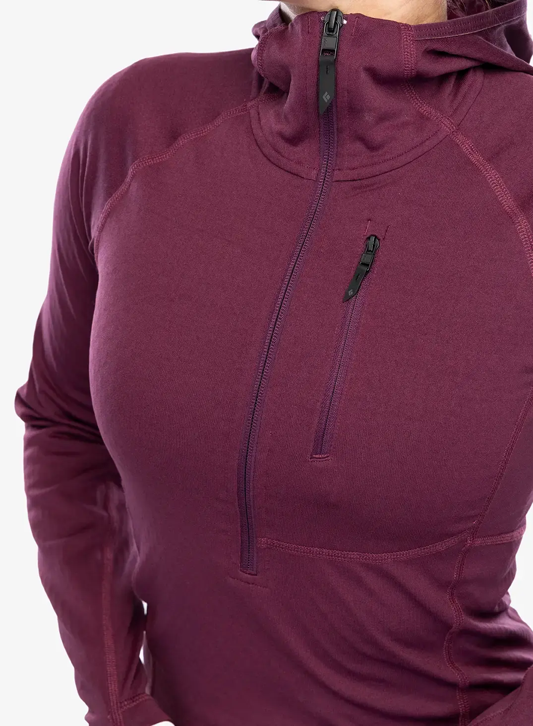 Ženska jopa s kapuco Black Diamond Coefficient QZ Hoody - blackberry
