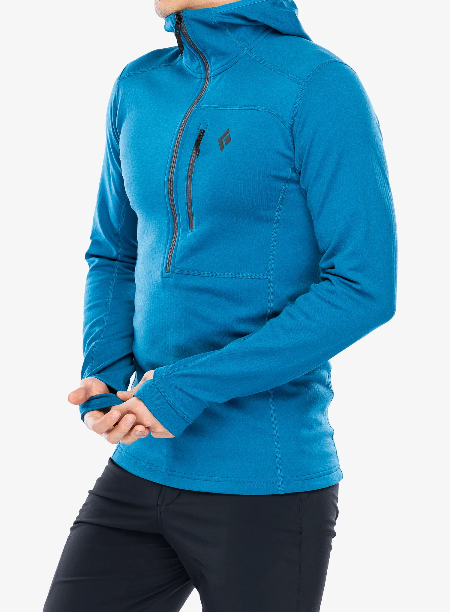 Flis Black Diamond Coefficient QZ Hoody - kingfisher