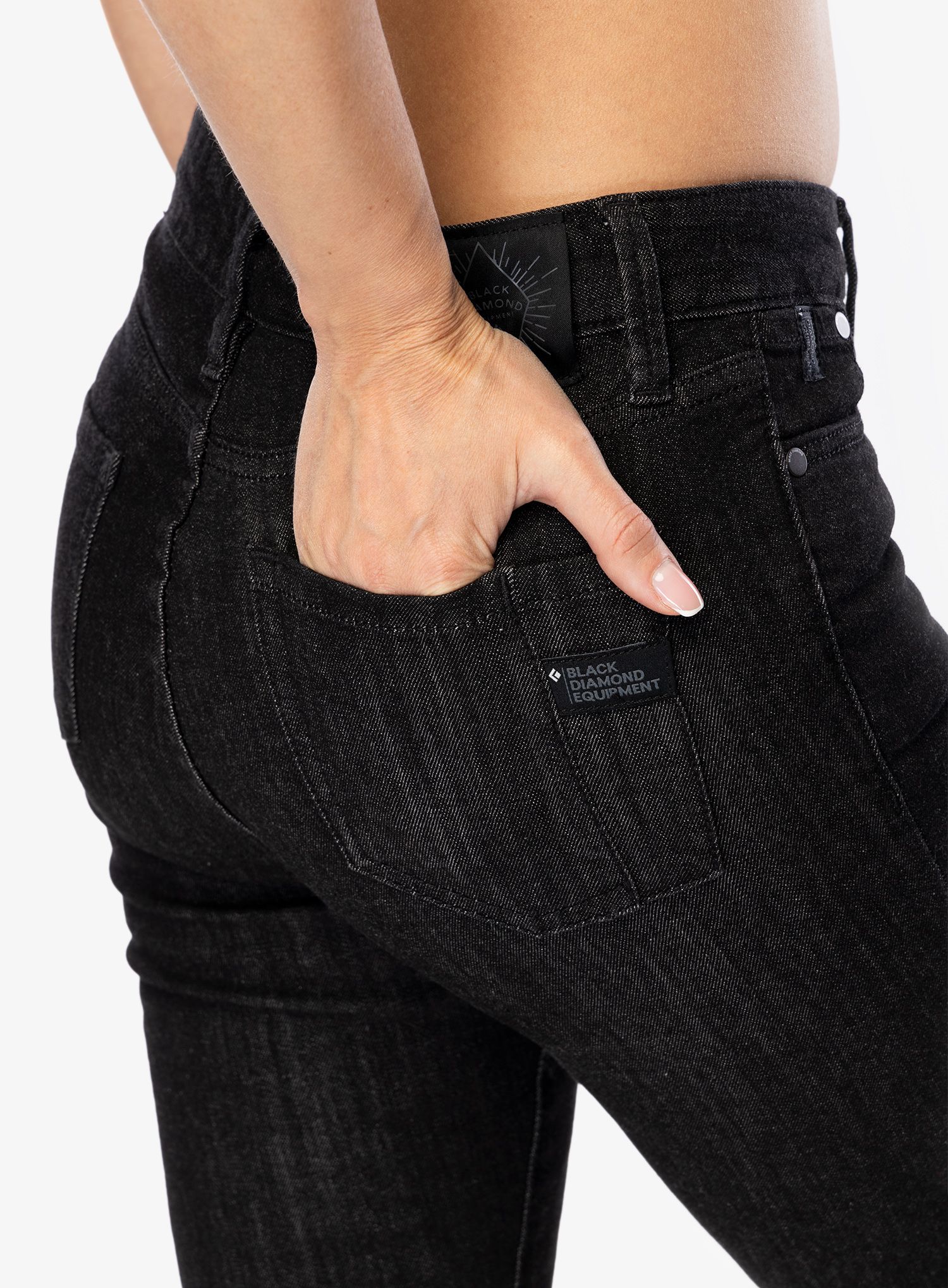Ženske hlače Black Diamond Crag Denim - black