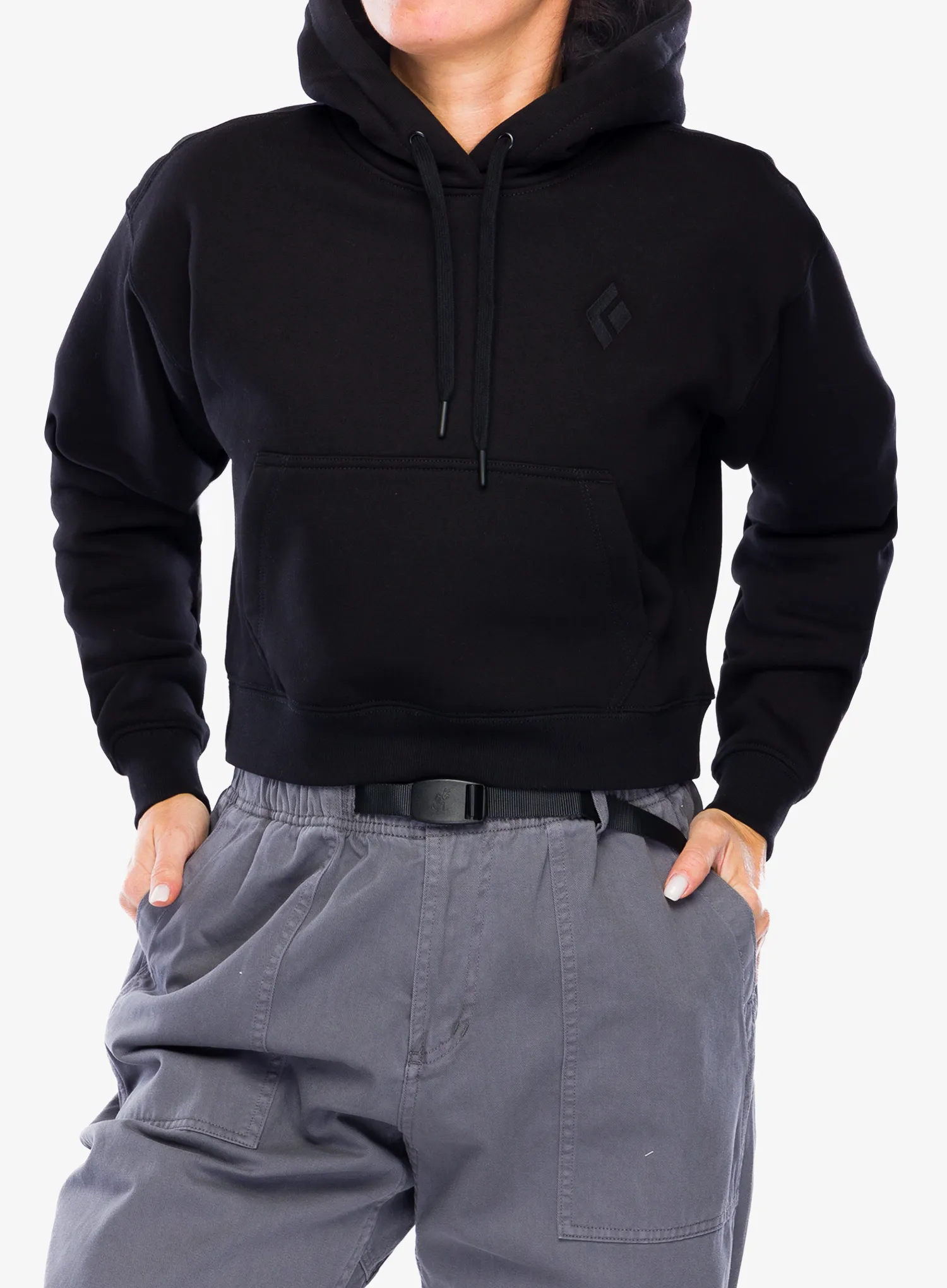 Ženska jopa s kapuco Black Diamond Crop Pullover Hoody - black