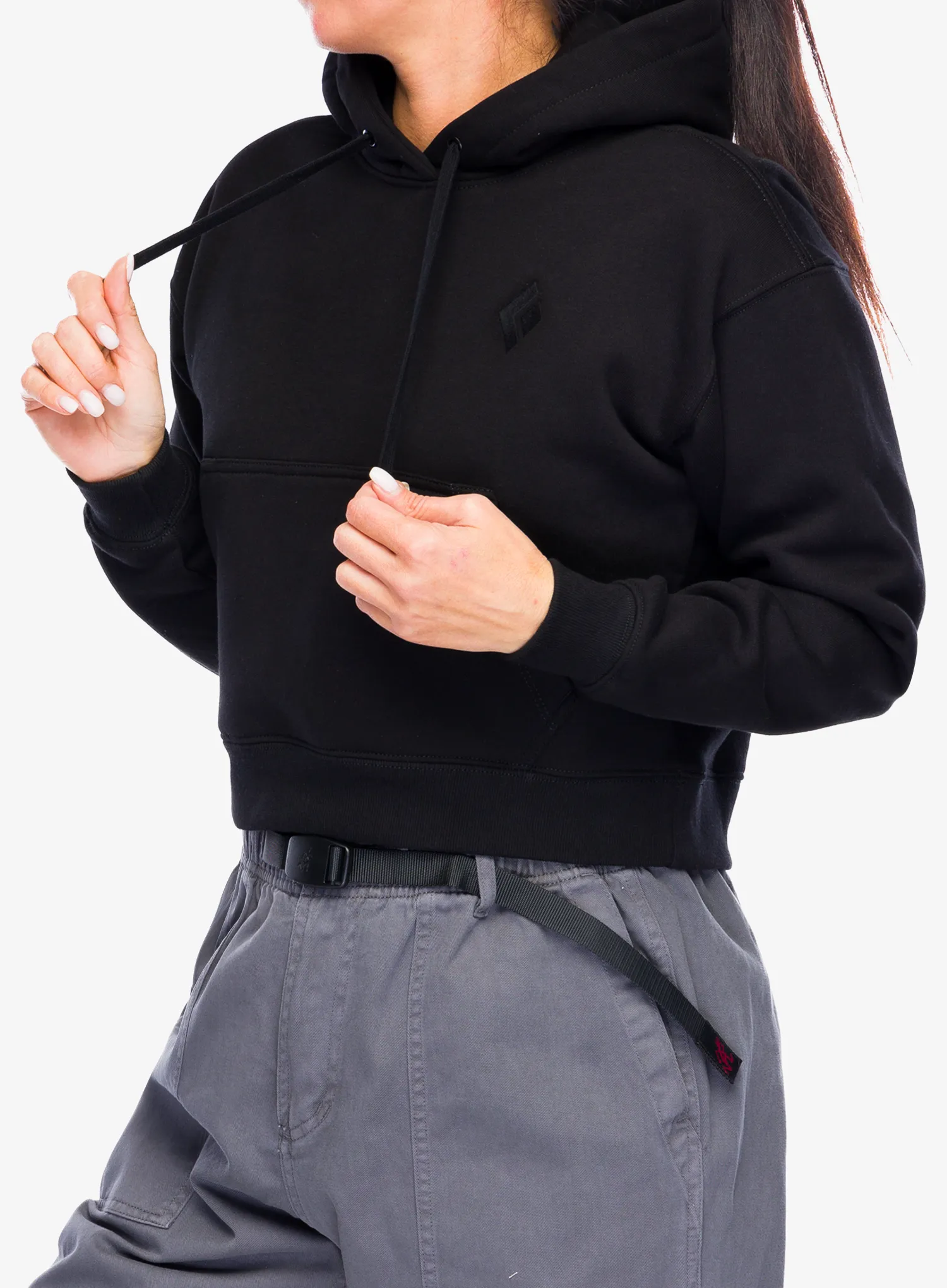 Ženska jopa s kapuco Black Diamond Crop Pullover Hoody - black