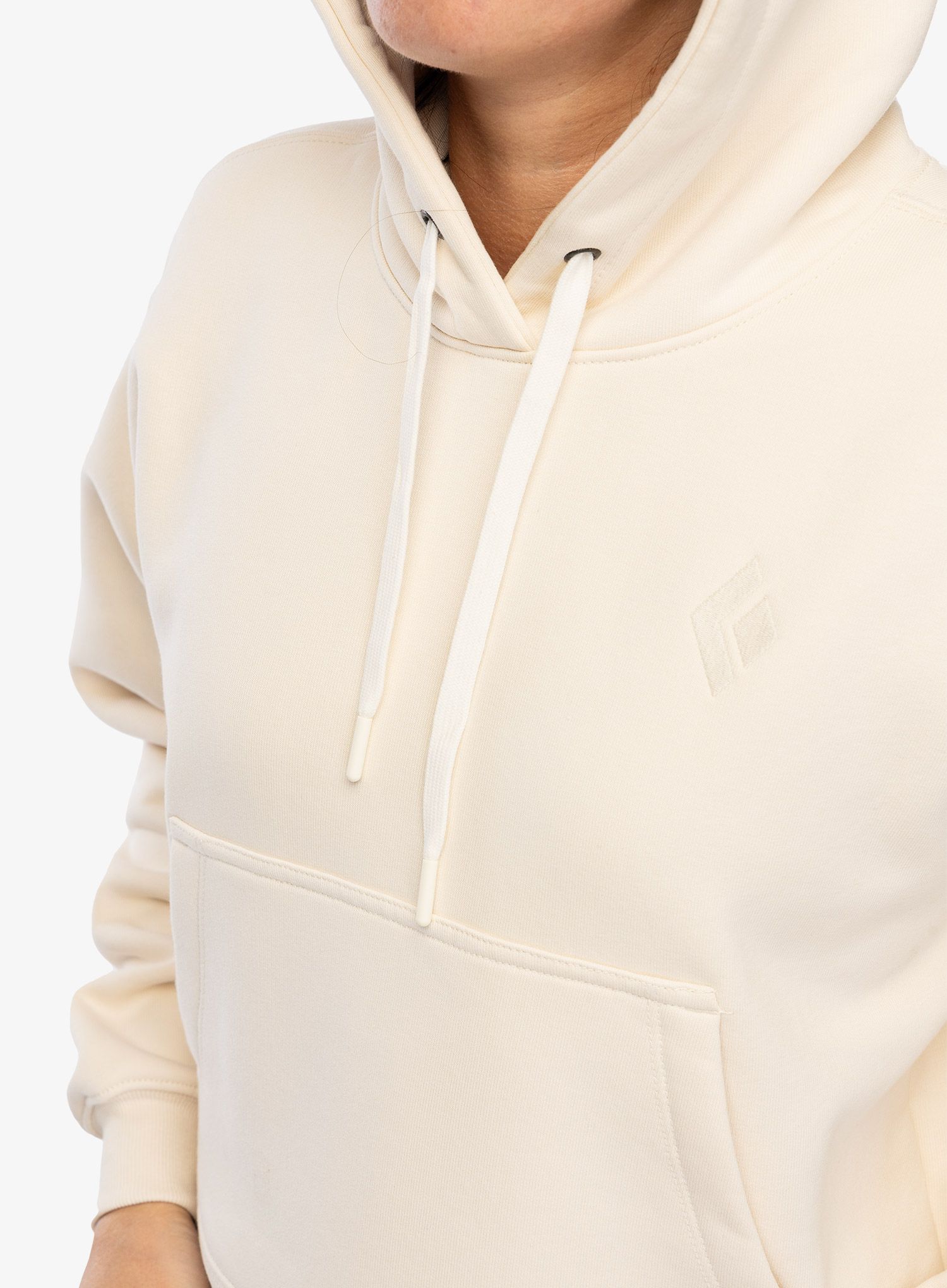 Ženska jopa s kapuco Black Diamond Crop Pullover Hoody - off white