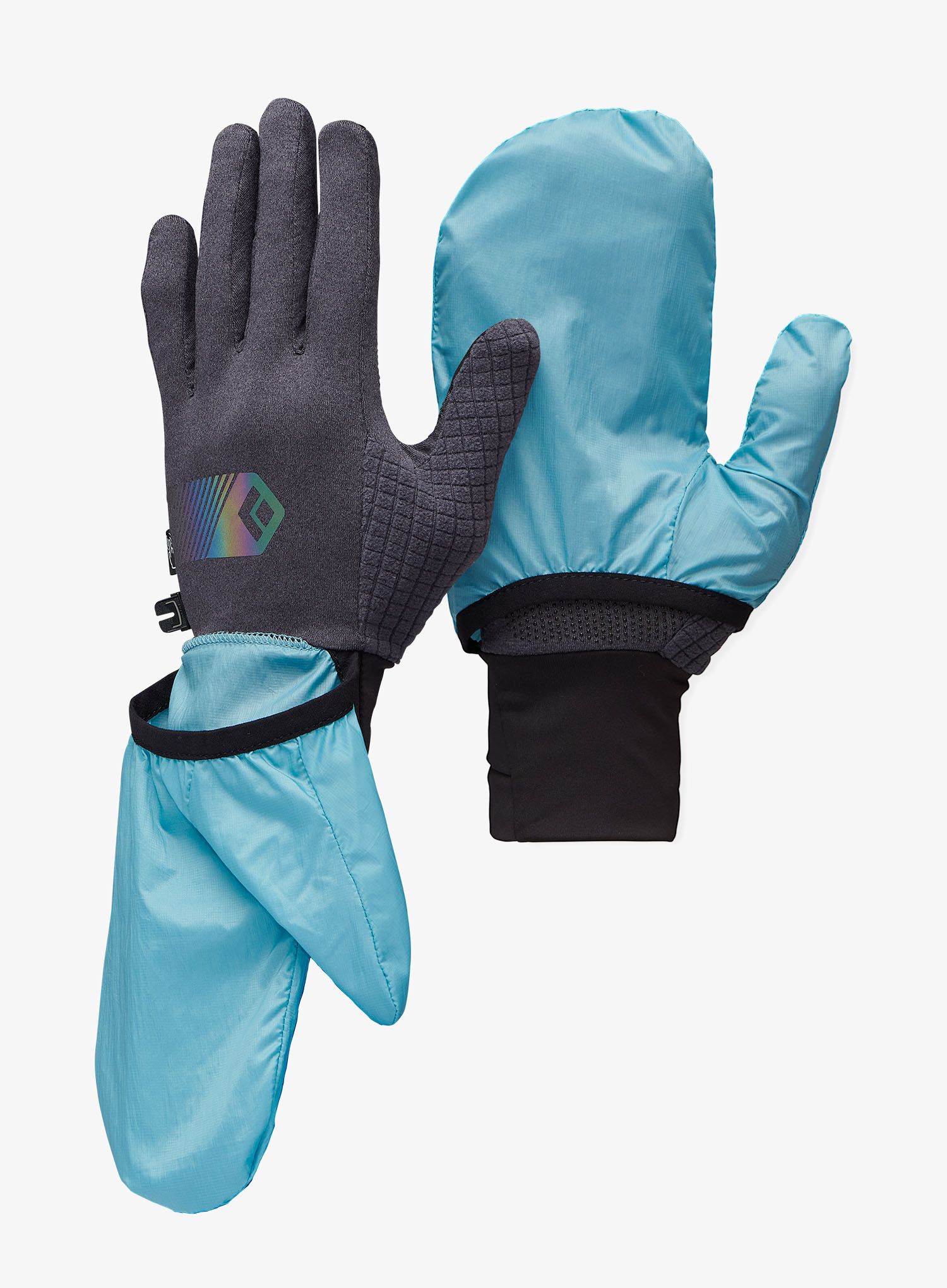 Rokavice Black Diamond Deploy Wind Hood Gloves - carbon/glacier