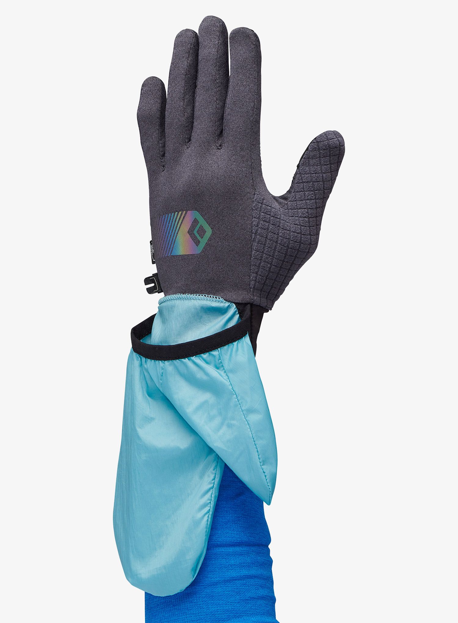 Rokavice Black Diamond Deploy Wind Hood Gloves - carbon/glacier