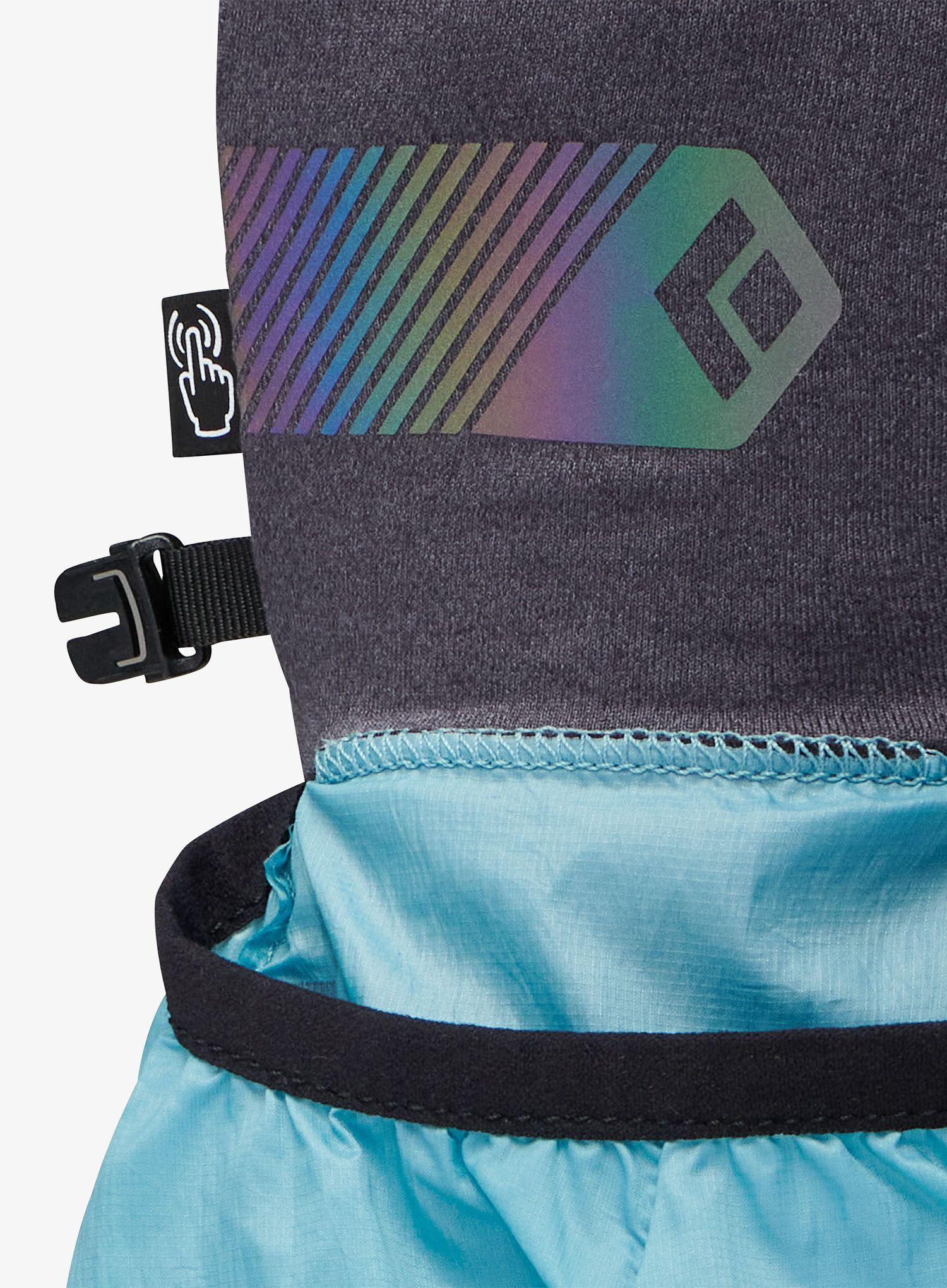 Rokavice Black Diamond Deploy Wind Hood Gloves - carbon/glacier