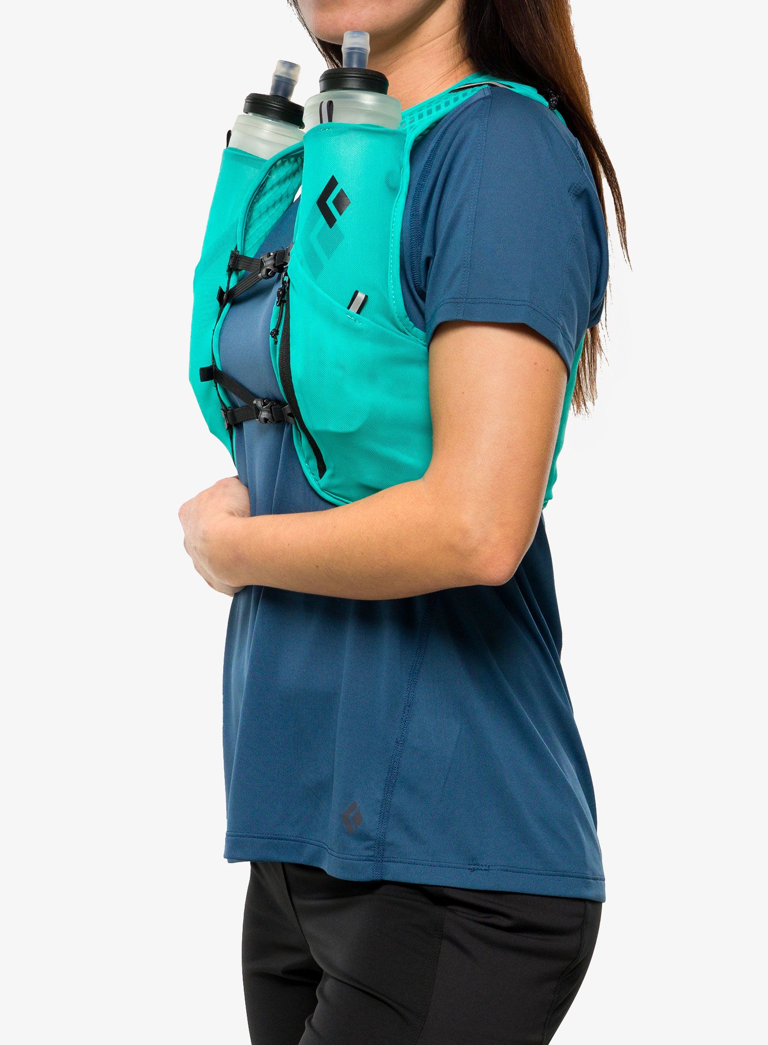 Ženski tekaški brezrokavnik Black Diamond Distance 4 Hydration Vest - dark patina