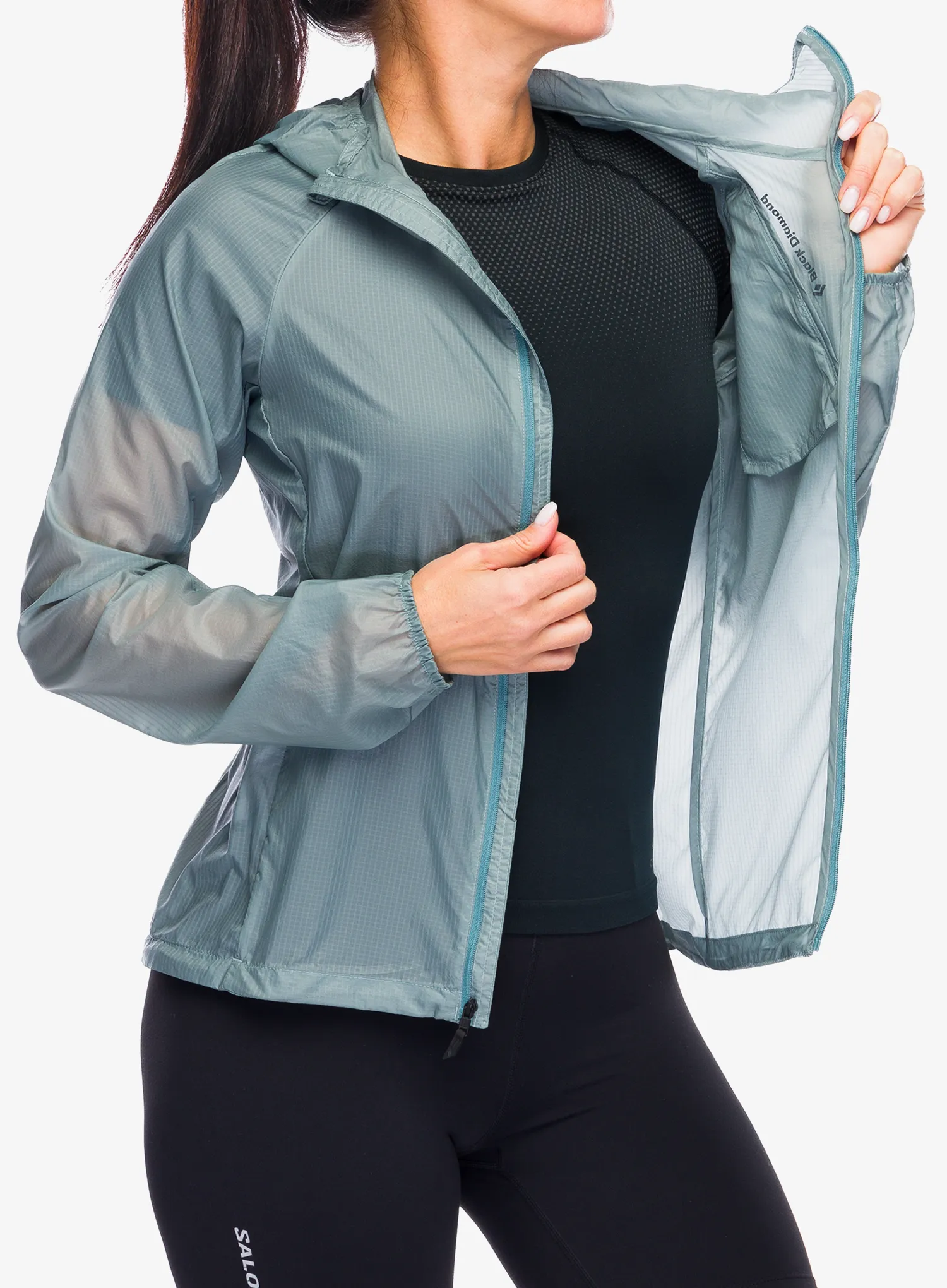 Ženska jakna za tek Black Diamond Distance Wind Shell - blue ash
