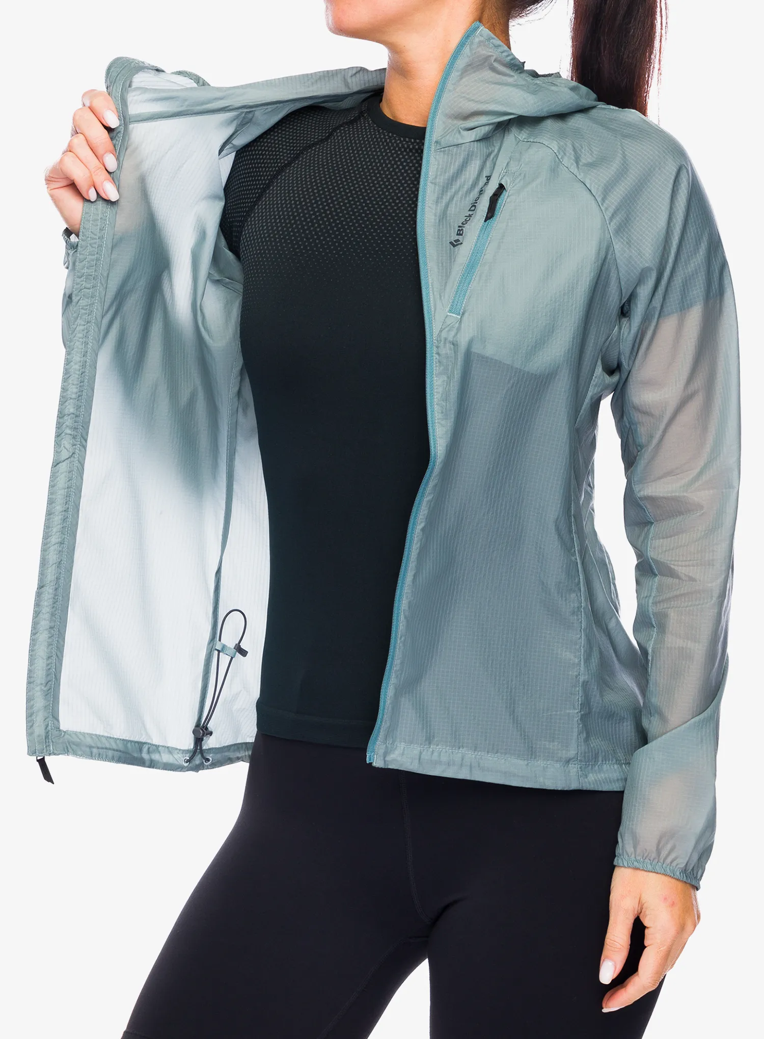 Ženska jakna za tek Black Diamond Distance Wind Shell - blue ash