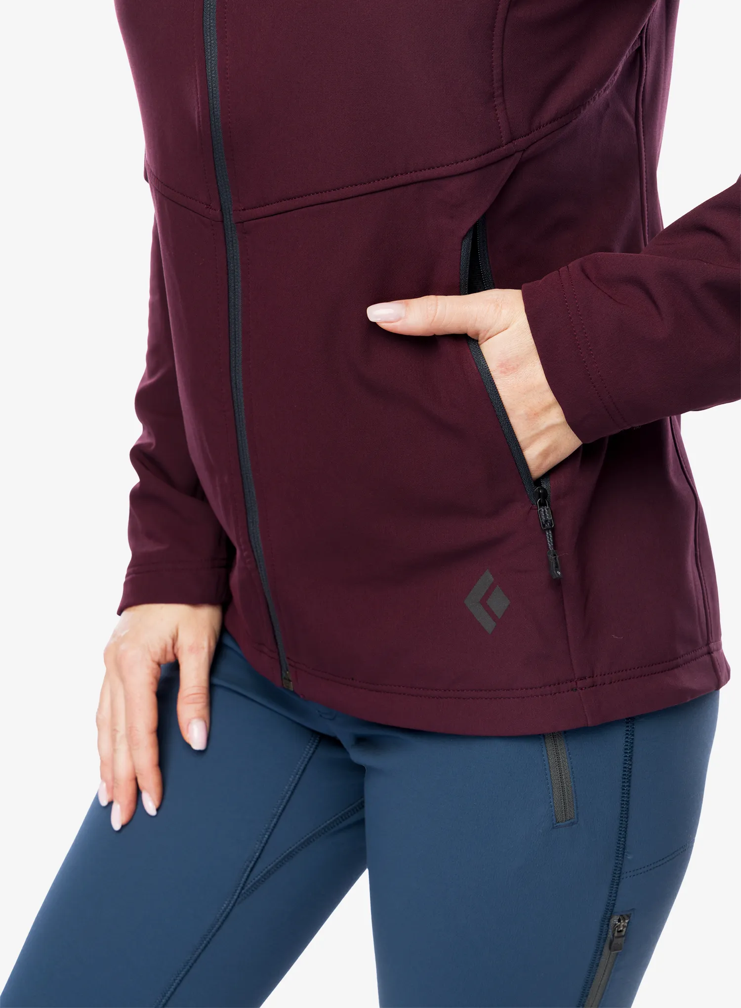 Ženska softshell jakna Black Diamond Element Hoody - bordeaux