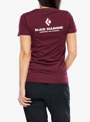 Ženska bombažna majica Black Diamond Equipment For Alpinists SS Tee - burgundy