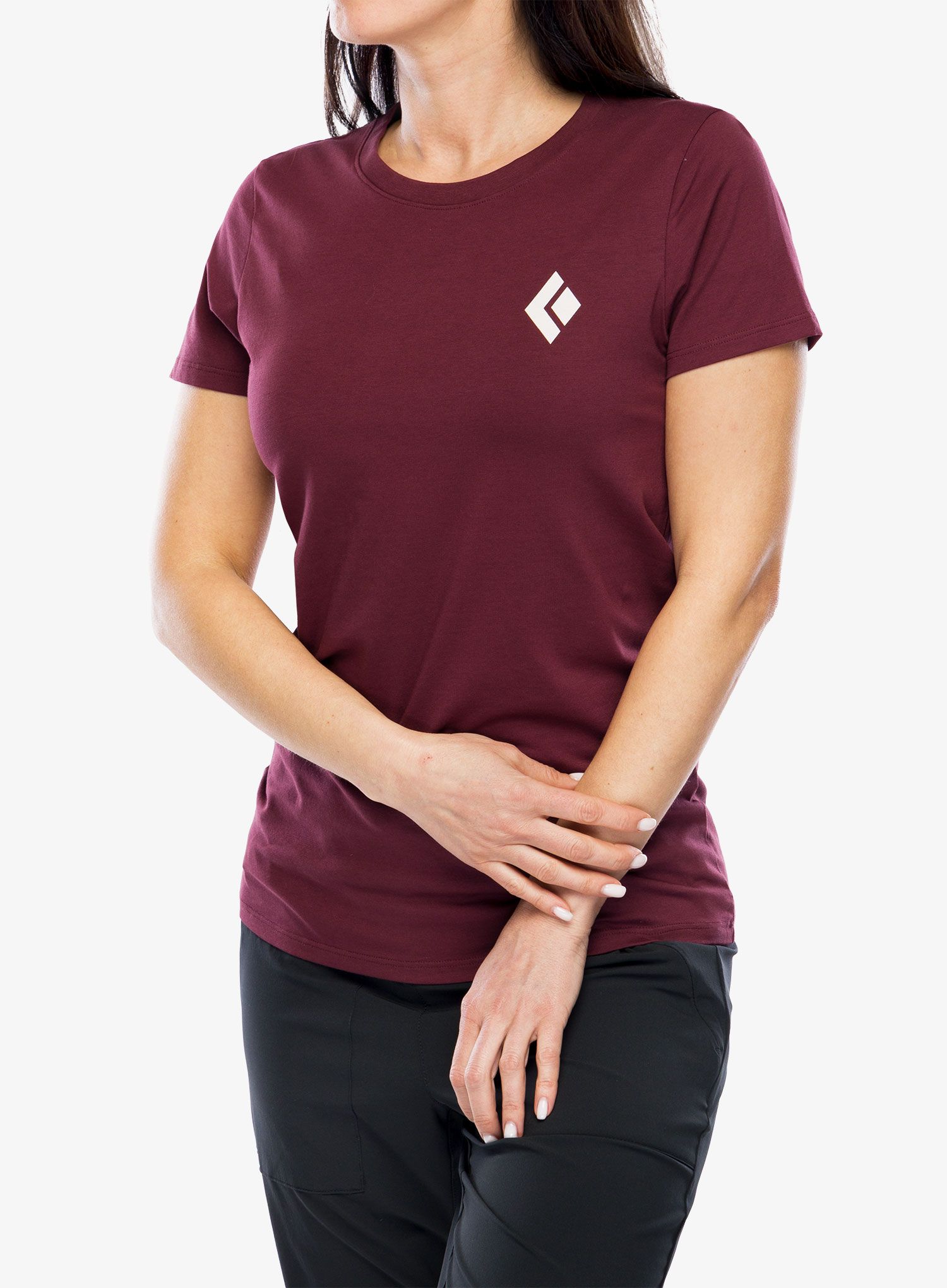 Ženska bombažna majica Black Diamond Equipment For Alpinists SS Tee - burgundy