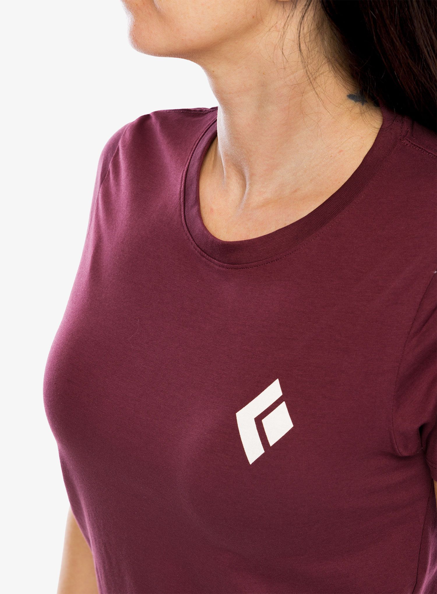 Ženska bombažna majica Black Diamond Equipment For Alpinists SS Tee - burgundy