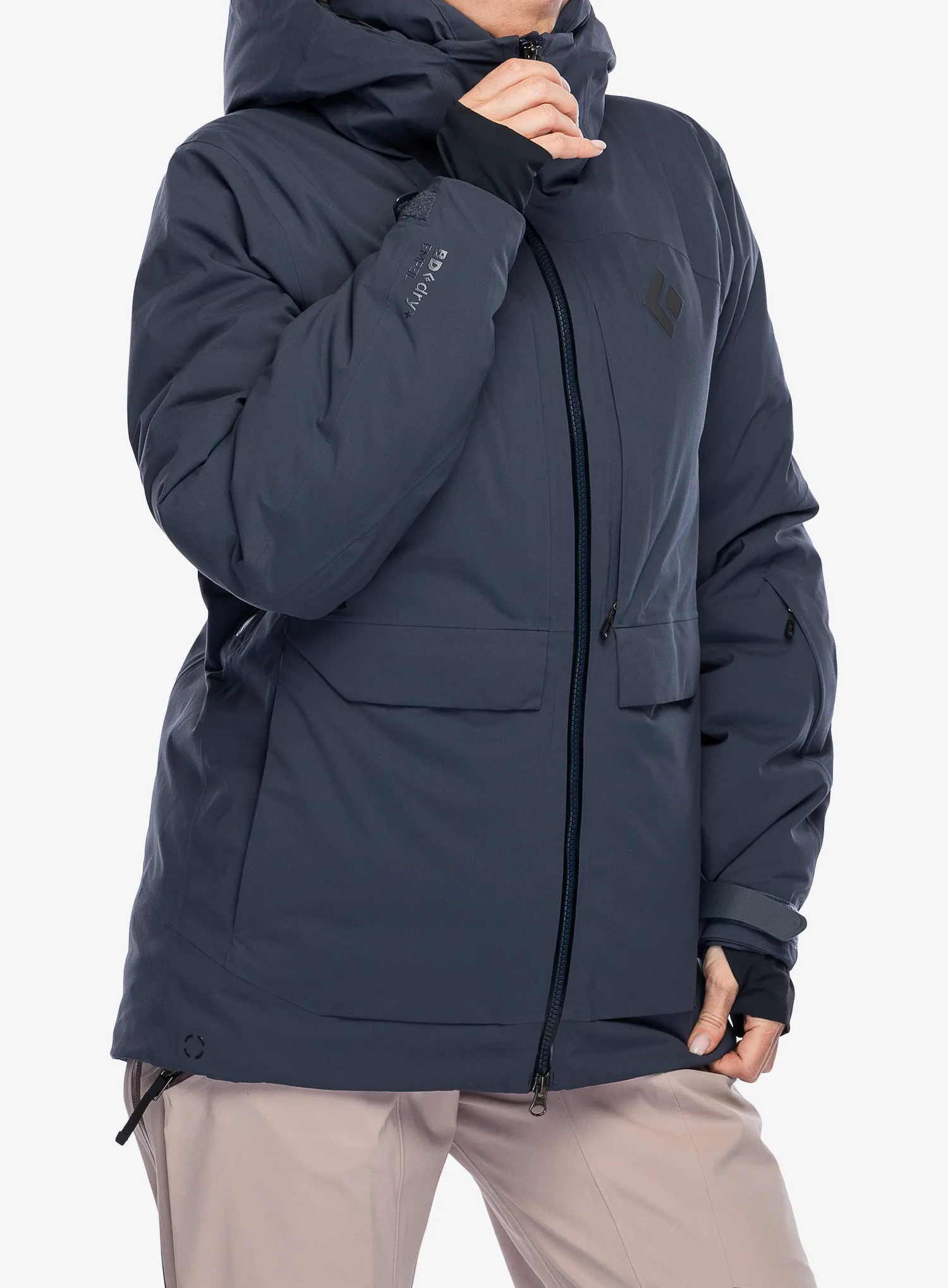 Ženska puhovka Black Diamond Factor Insulated Parka - charcoal