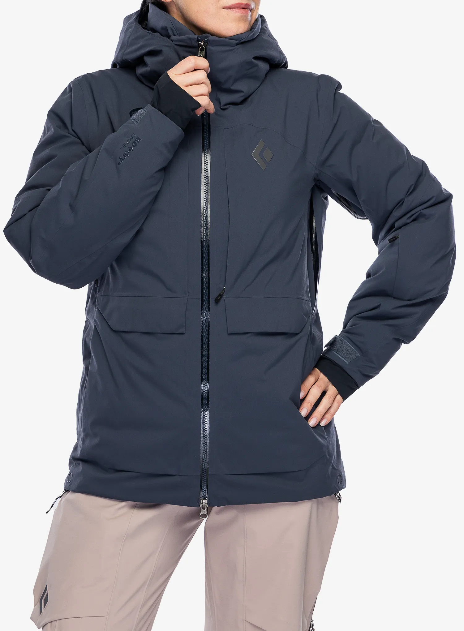Ženska puhovka Black Diamond Factor Insulated Parka - charcoal