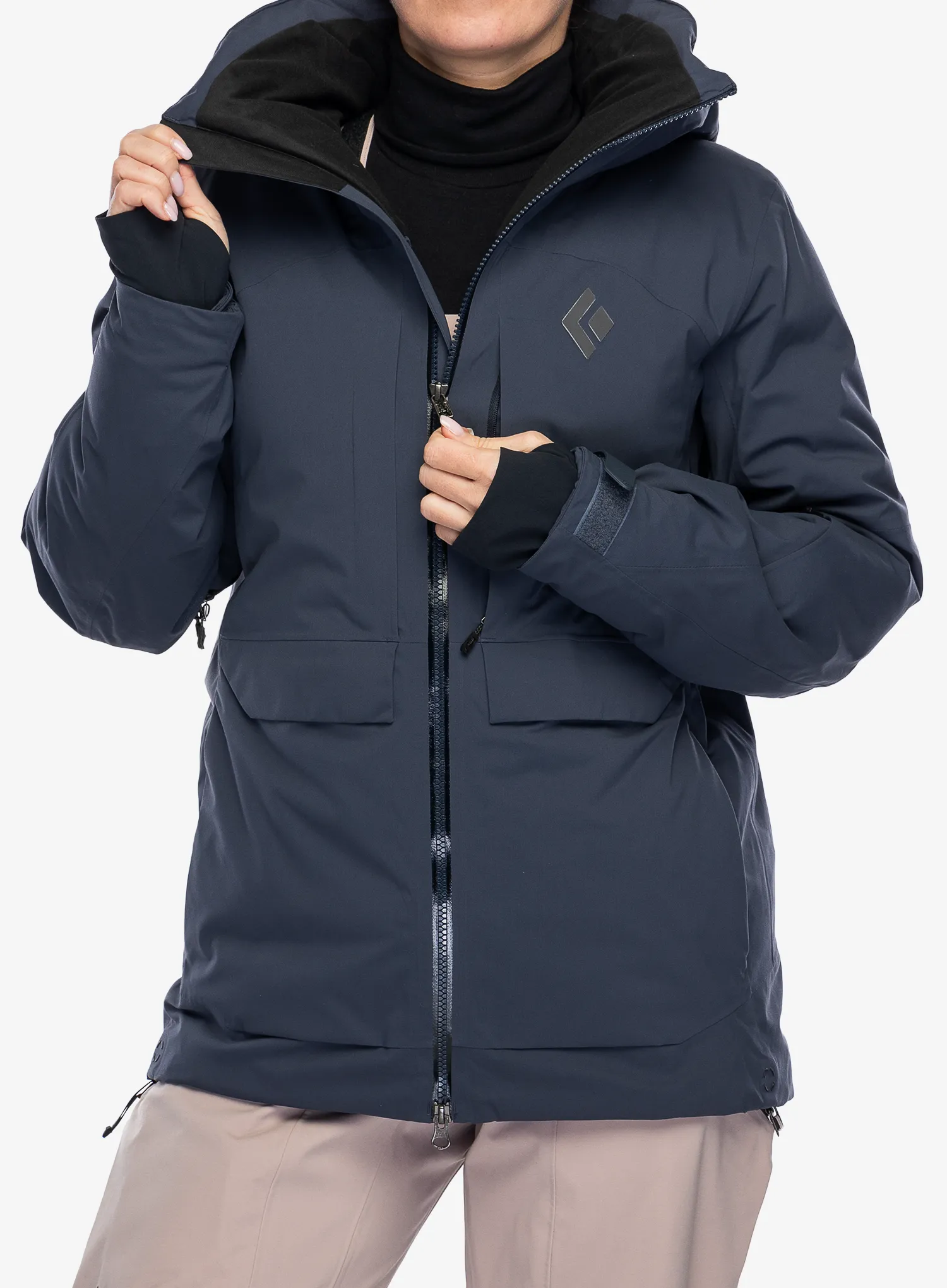 Ženska puhovka Black Diamond Factor Insulated Parka - charcoal