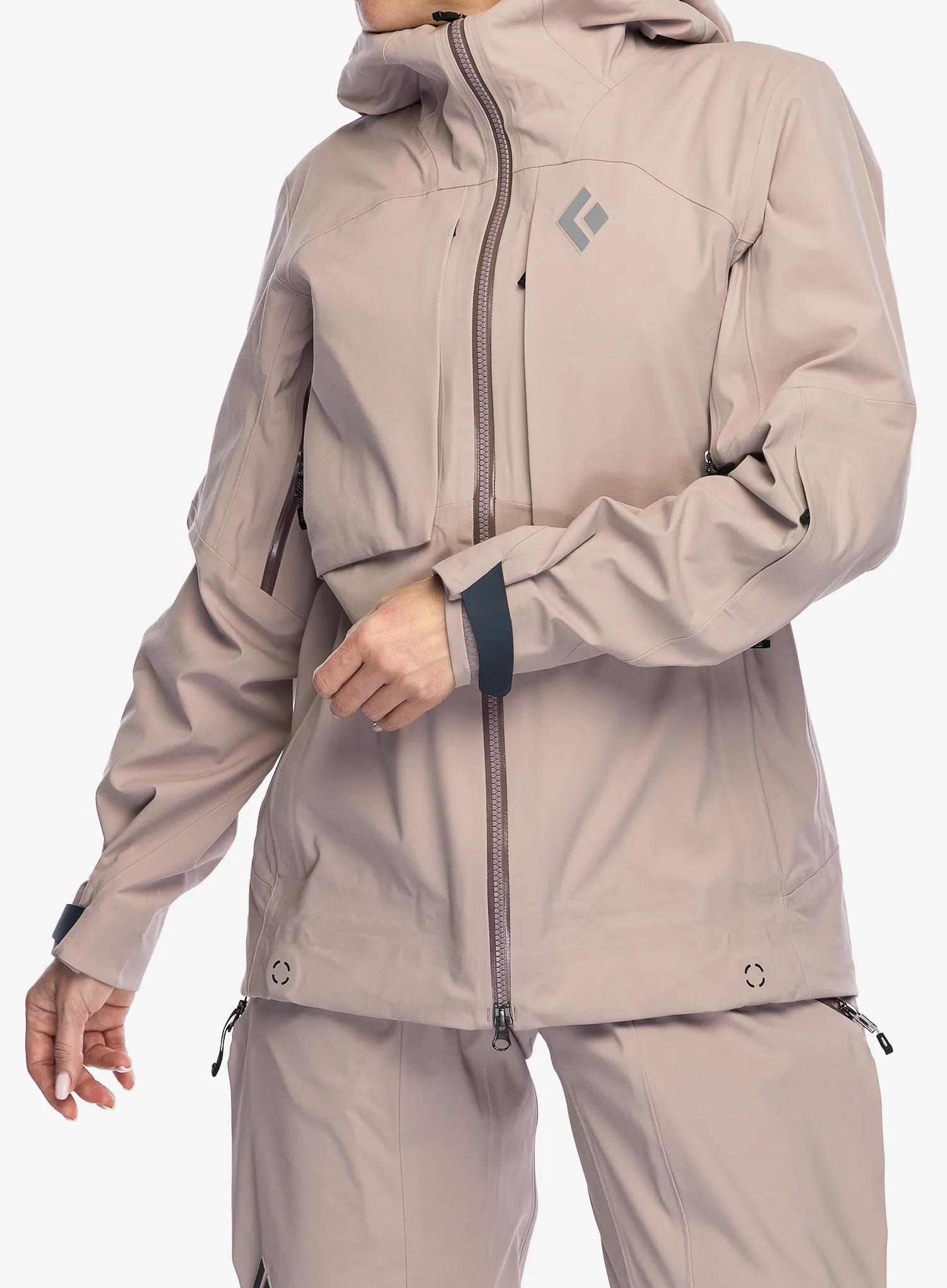 Ženska smučarska jakna Black Diamond Factor Shell - pale mauve