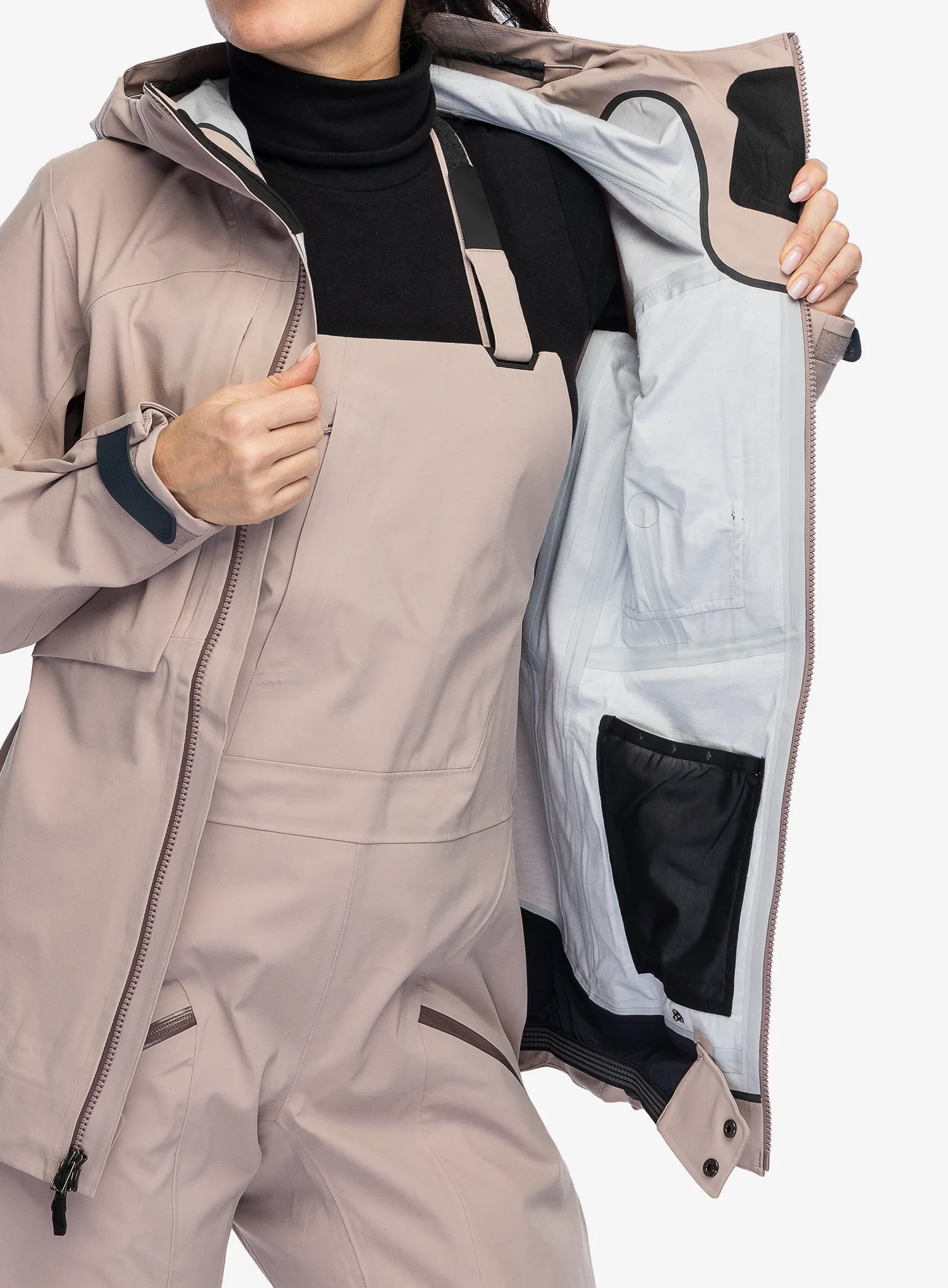Ženska smučarska jakna Black Diamond Factor Shell - pale mauve