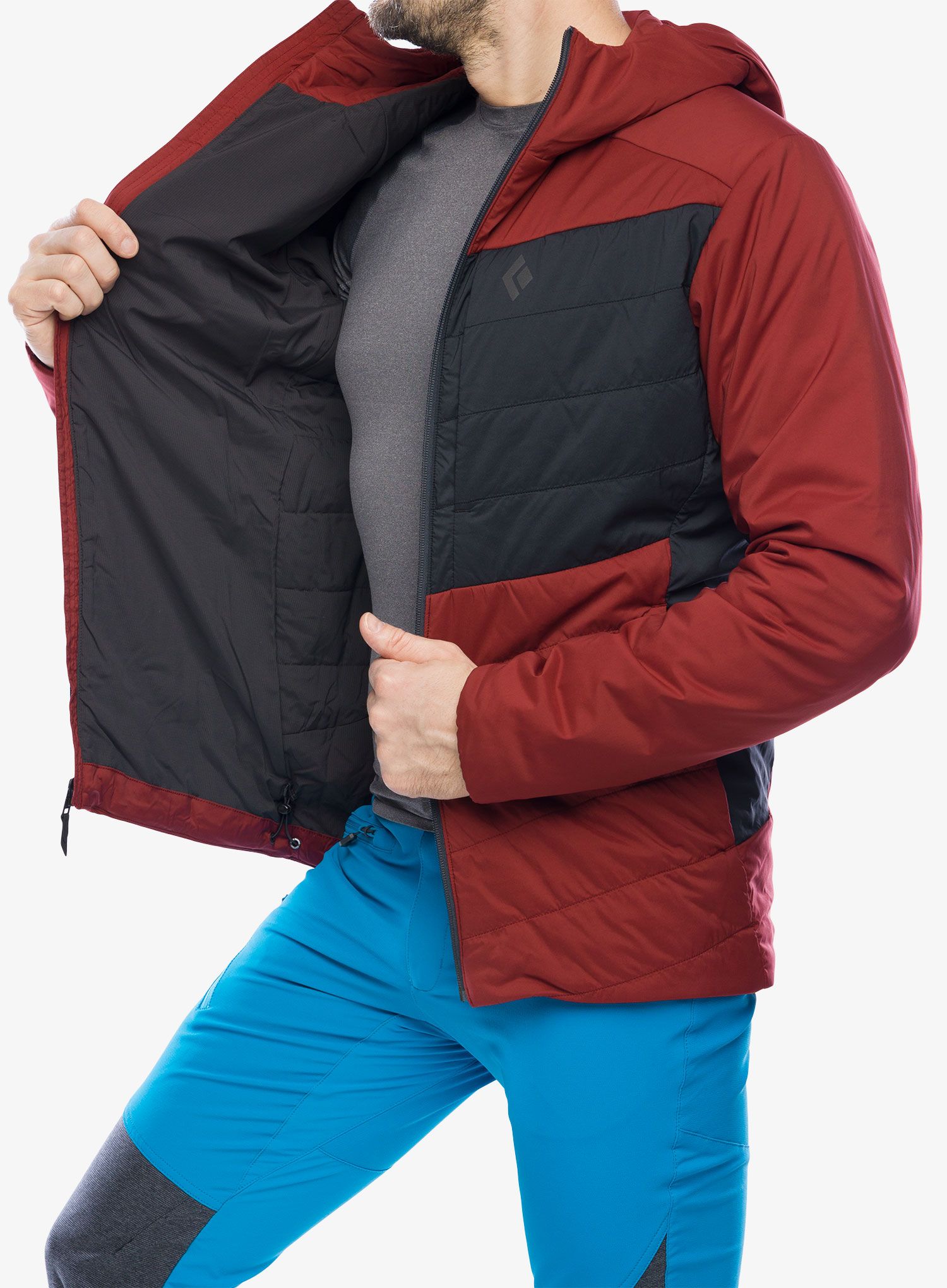 Sintetična jakna Black Diamond First Light Stretch Hoody - dark crimson/black