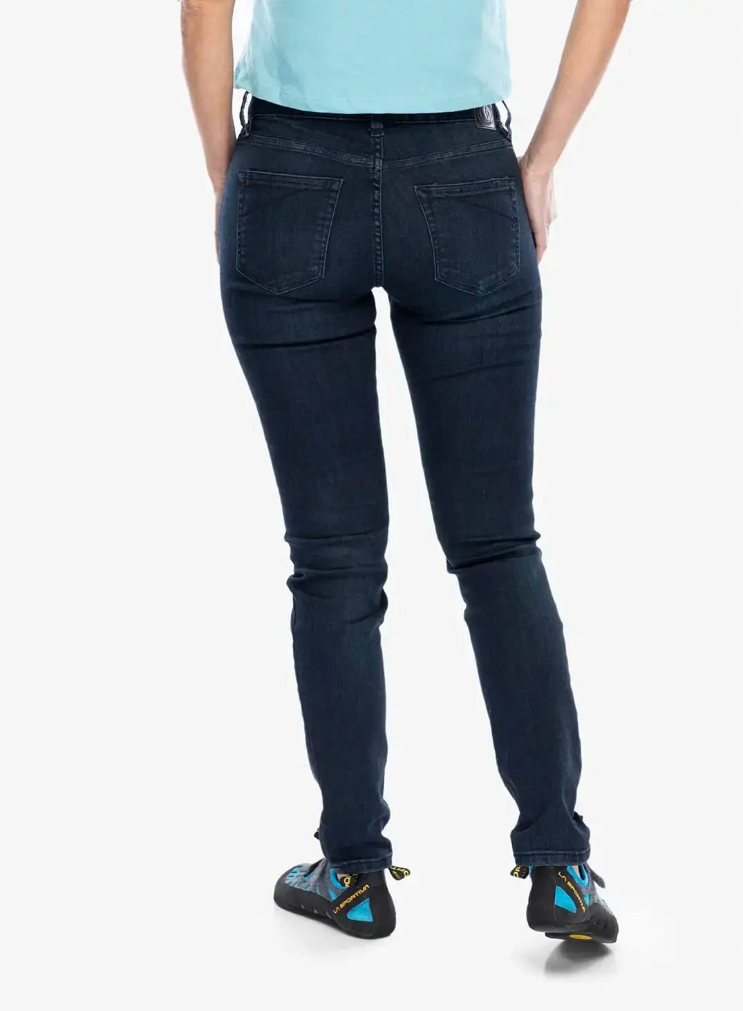 Ženske plezalne hlače Black Diamond Forged Denim Pants - indigo