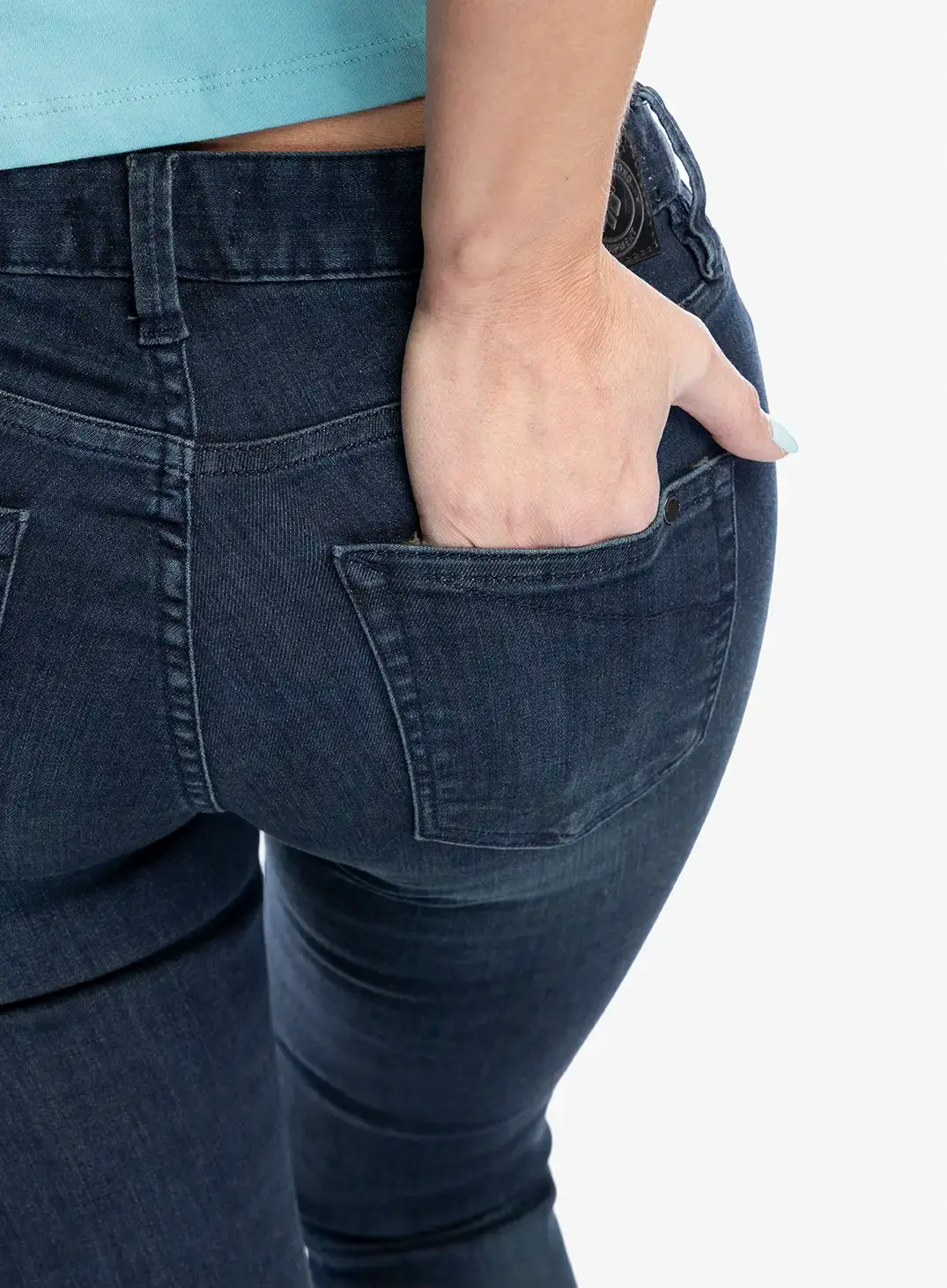 Ženske plezalne hlače Black Diamond Forged Denim Pants - indigo