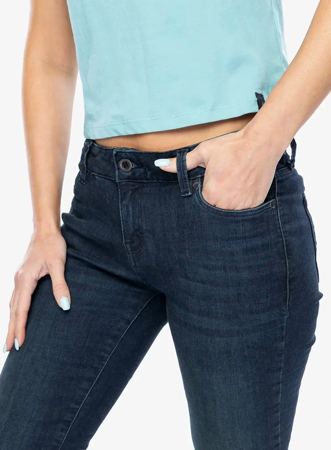 Ženske plezalne hlače Black Diamond Forged Denim Pants - indigo
