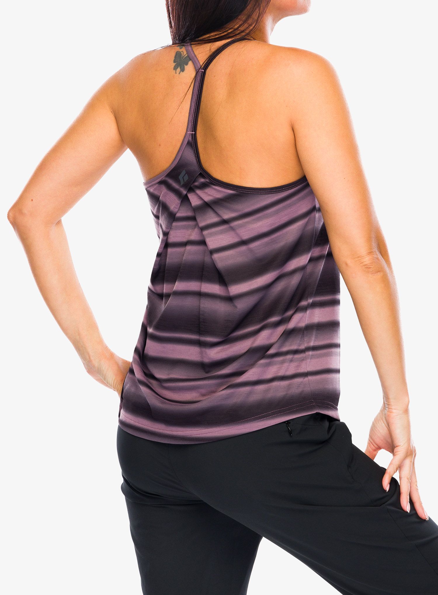 Ženska majica Black Diamond Integrale Tank - mulberry stripe