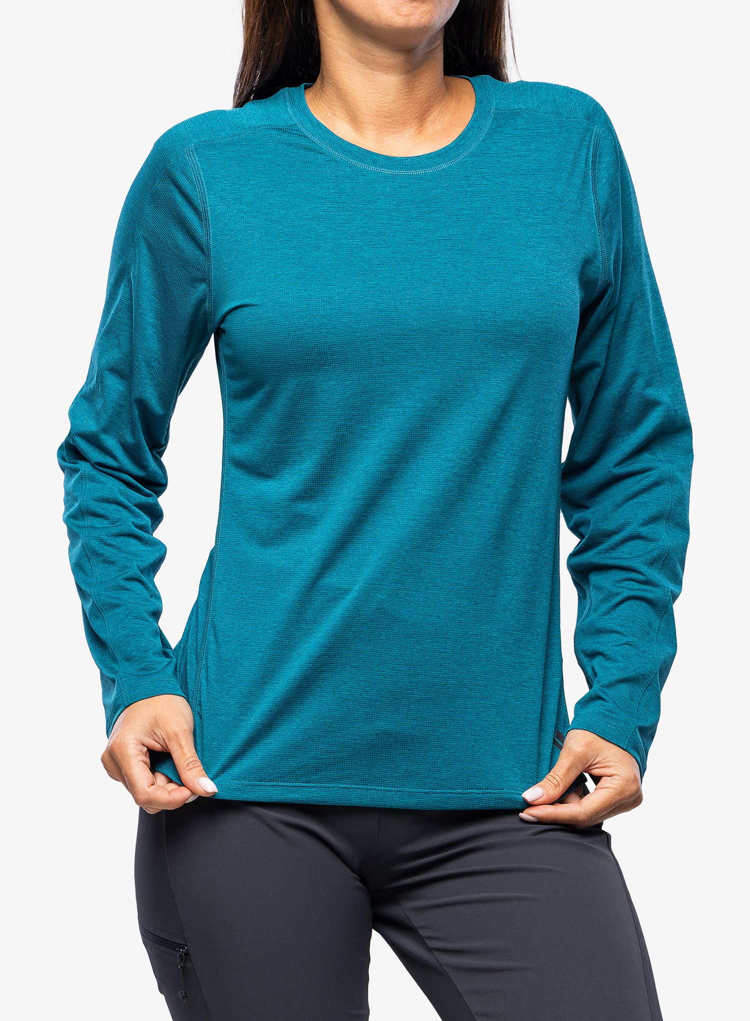 Ženska jopica Black Diamond Lightwire L/S Tee - dark caribbean