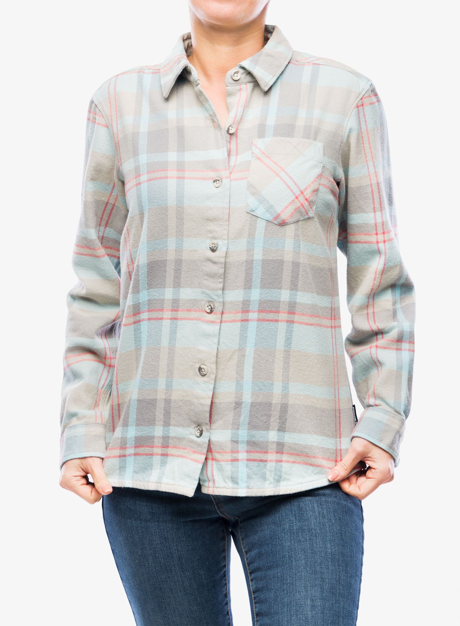 Ženska srajca Black Diamond Project Flannel - pewter/belay blue plaid
