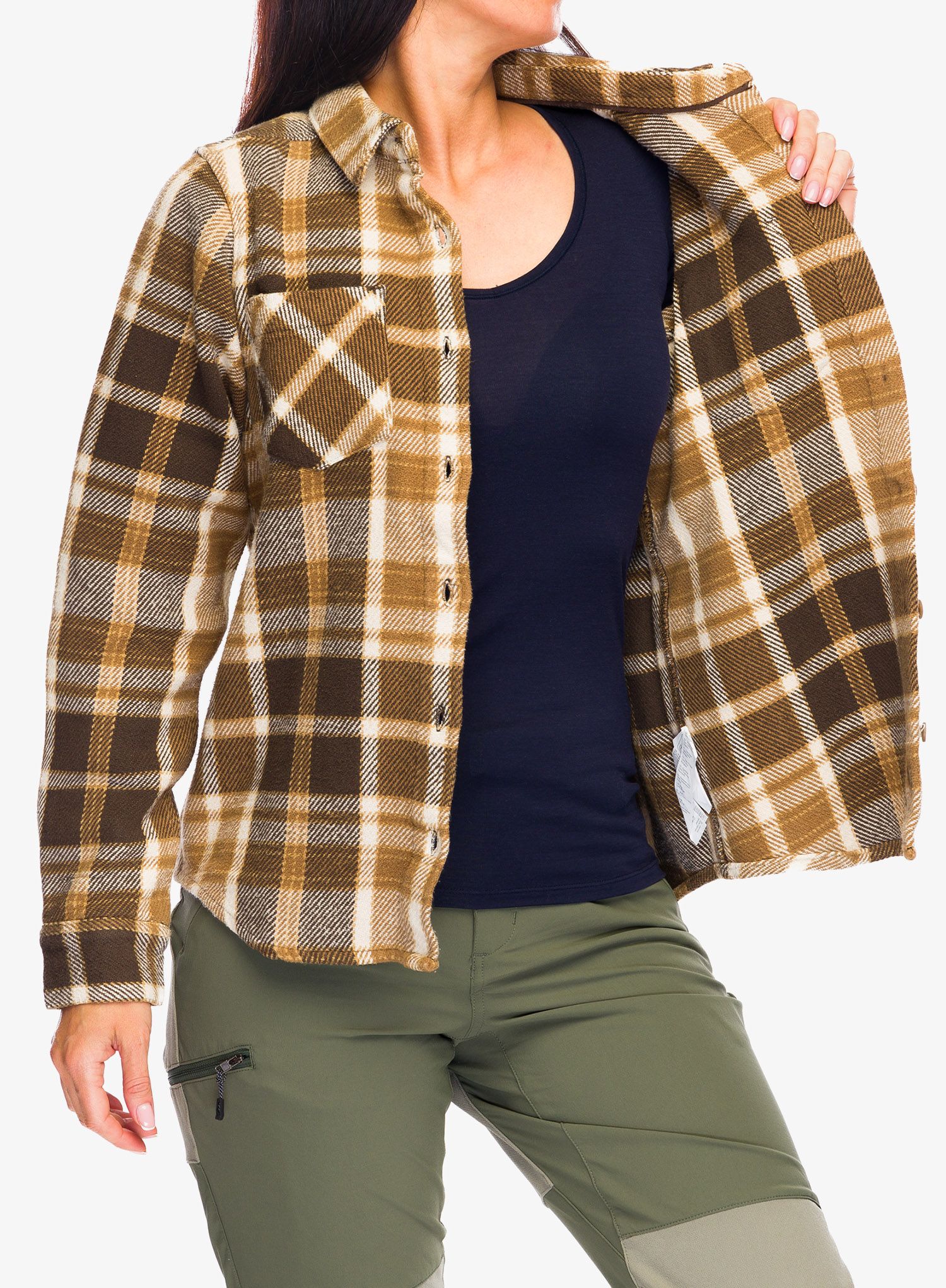Ženska srajca Black Diamond Project Heavy Flannel - brown/plaid
