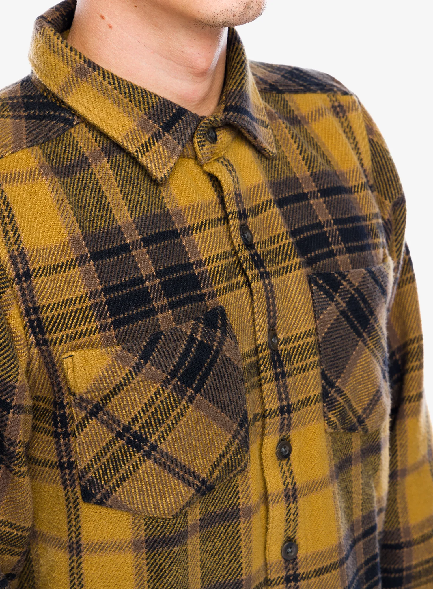 Pohodniška srajca Black Diamond Project Heavy Flannel - flax/black plaid