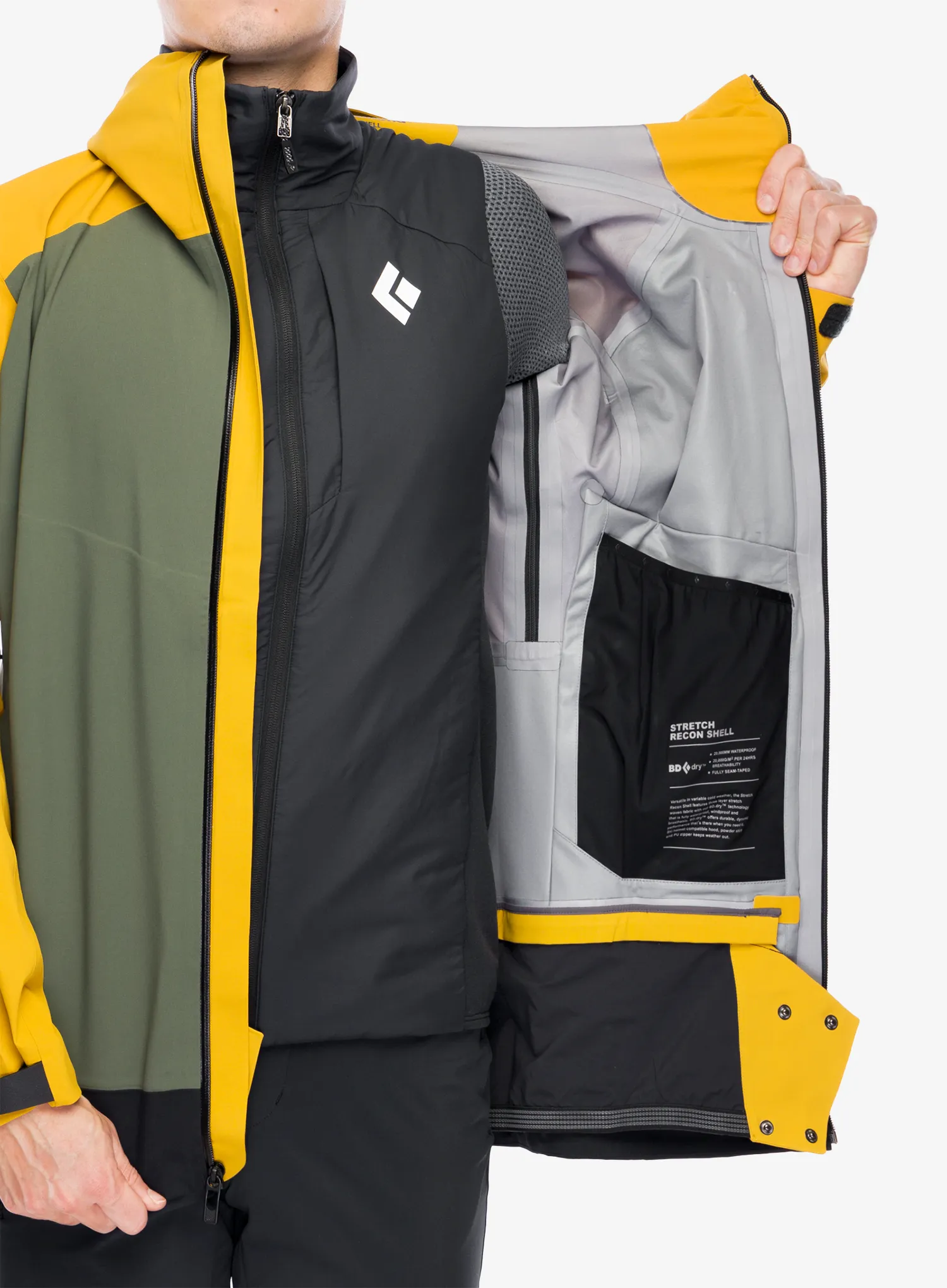 Moška jakna Black Diamond Recon Stretch Ski Shell - amber/tundra/black