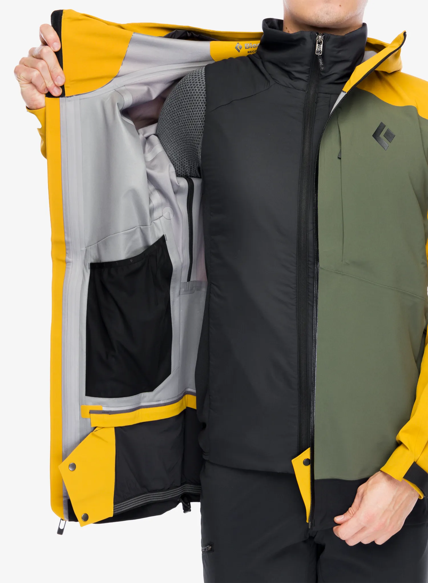 Moška jakna Black Diamond Recon Stretch Ski Shell - amber/tundra/black