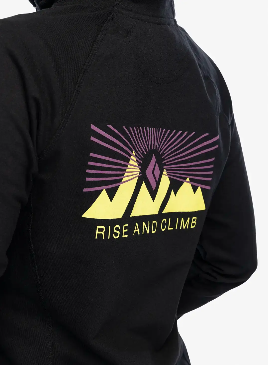 Ženska jopa s kapuco Black Diamond Rise And Climb FZ Hoody - black