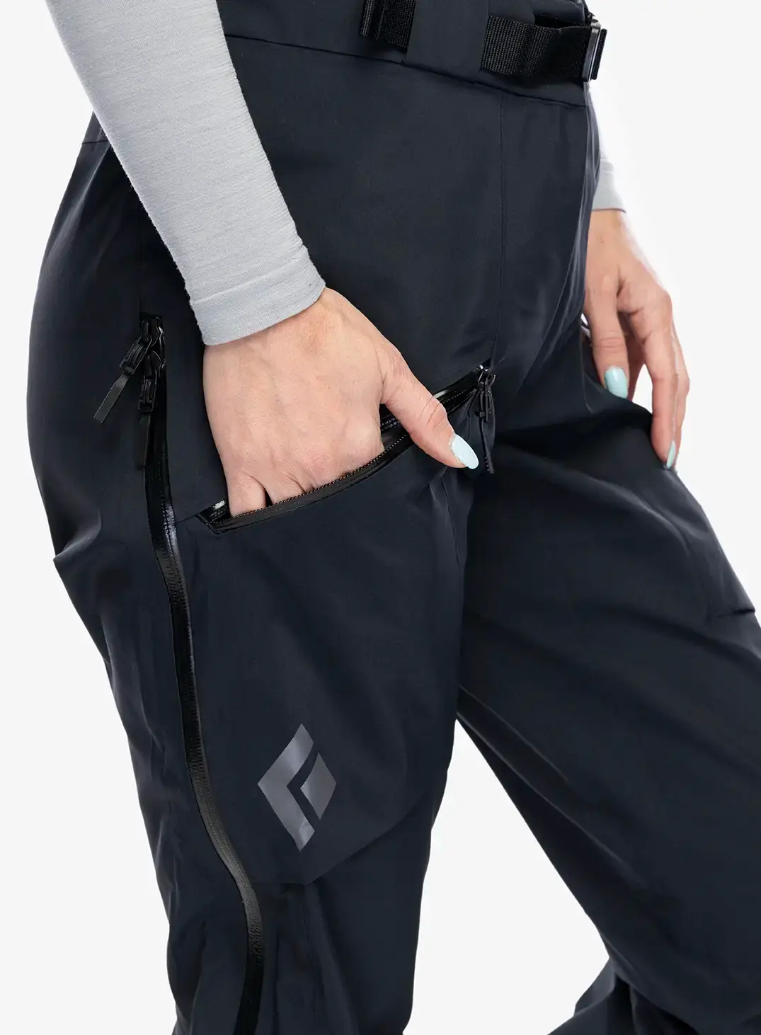 Ženske smučarske hlače Black Diamond Sharp End Pants - black