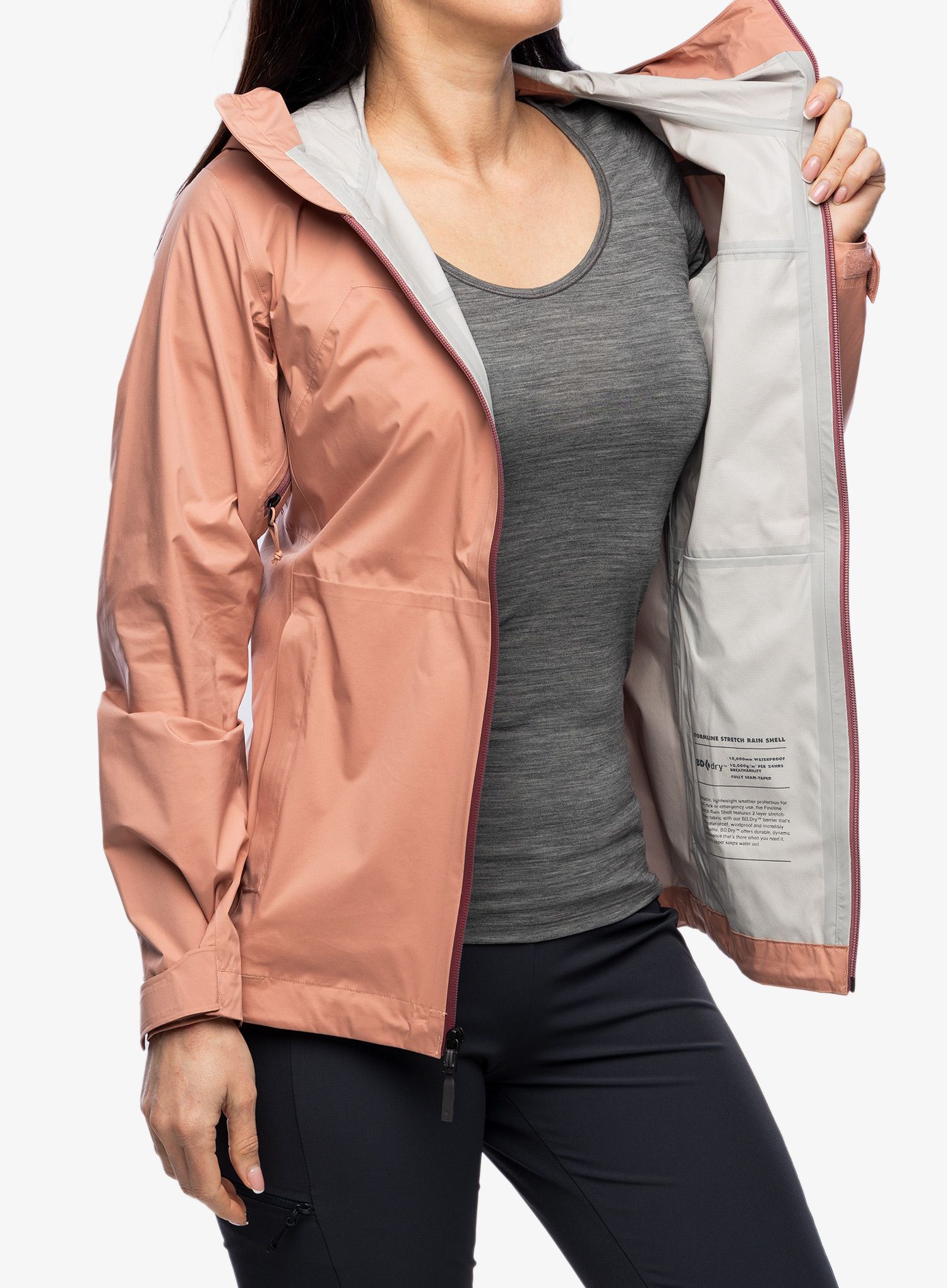 Ženska jakna Black Diamond Stormline Stretch Rain Shell - chalk pink